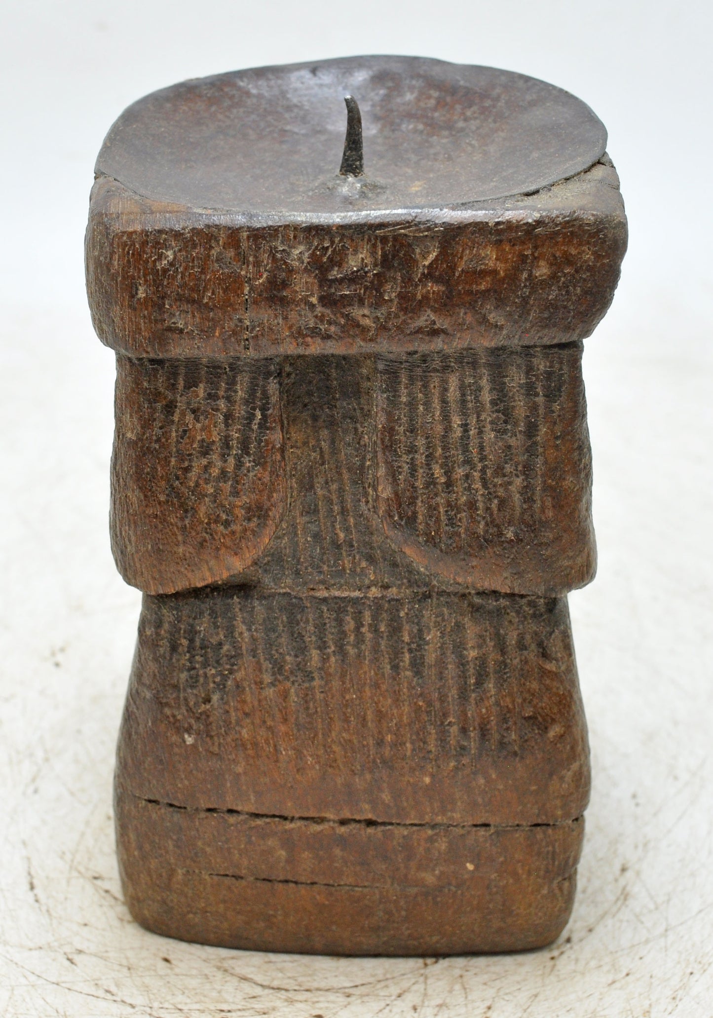 Antique Wooden Paga Candle Holder Stand Original Old Hand Carved