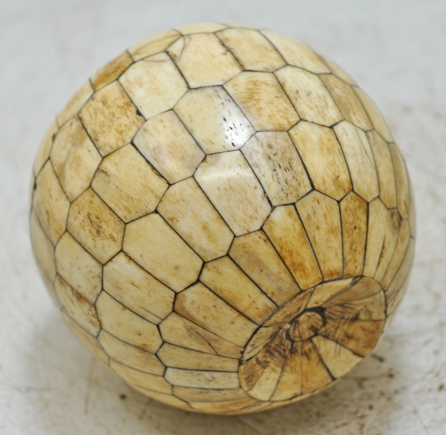 Vintage Wooden Fitted Apple Model Figure Original Old Fine Hand Carved