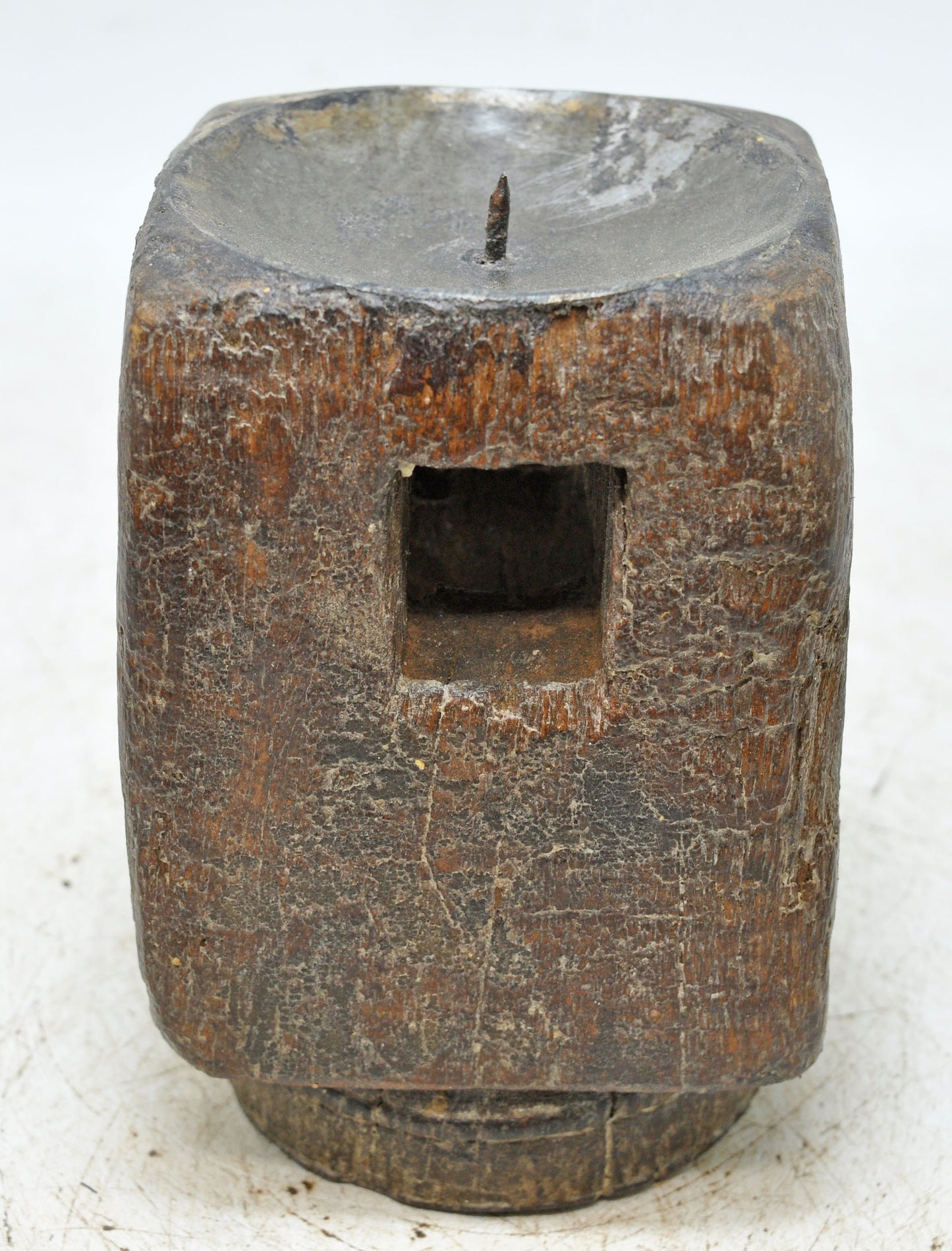 Antique Wooden Paga Candle Holder Stand Original Old Hand Carved