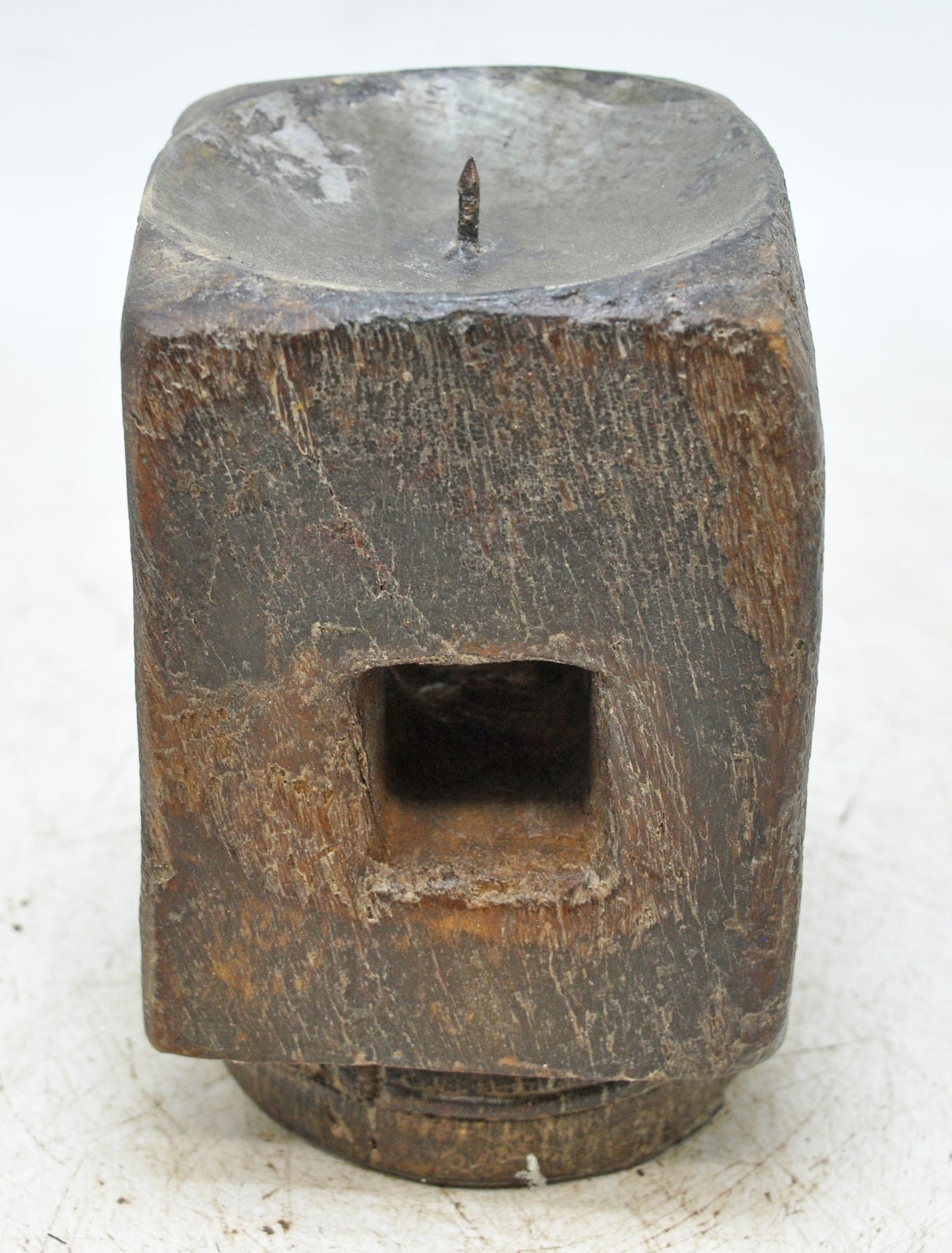 Antique Wooden Paga Candle Holder Stand Original Old Hand Carved