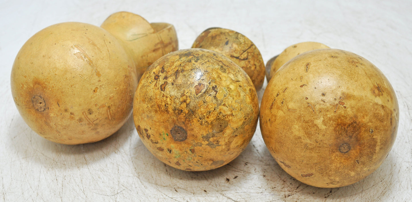 Lot of 3 Antique Wooden Small Water Kamandal Pots Original Old Hand Crafted