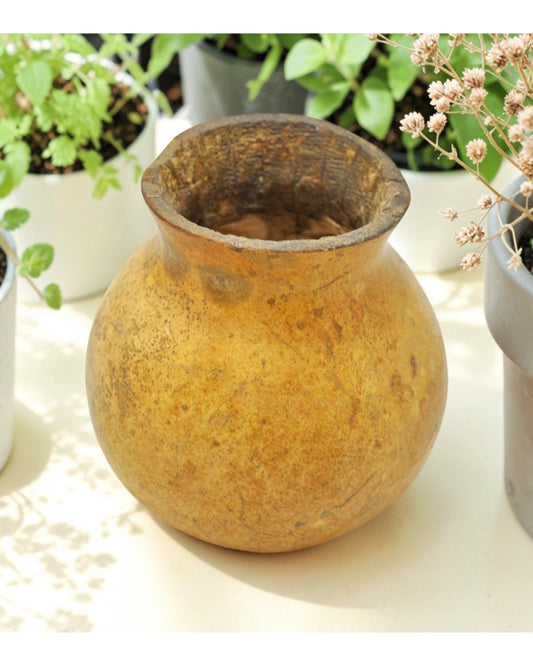 Antique Wooden Small Water Kamandal Pot Original Old Hand Crafted
