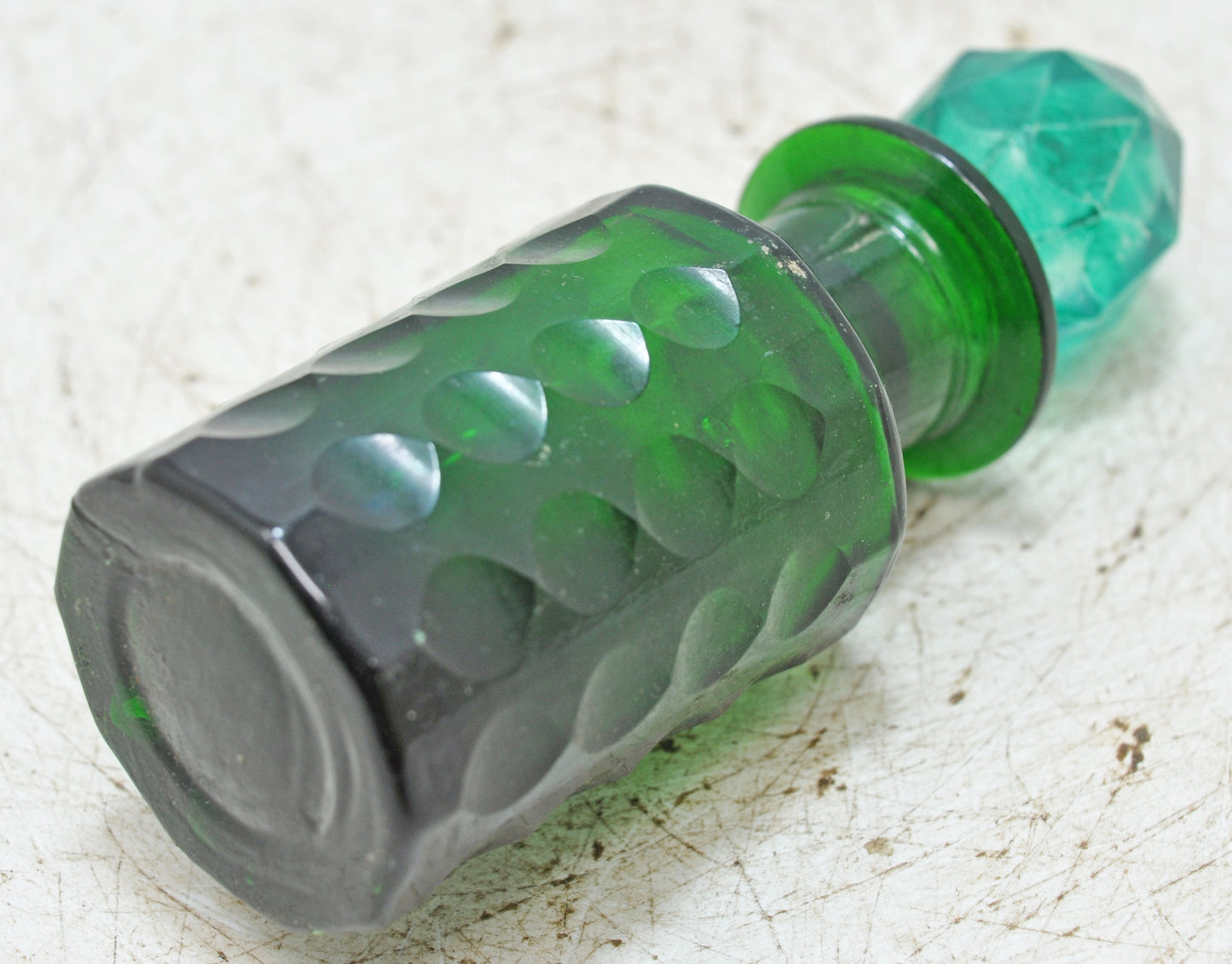 Antique Cut Glass Perfume Bottle Original Old Fine Hand Crafted