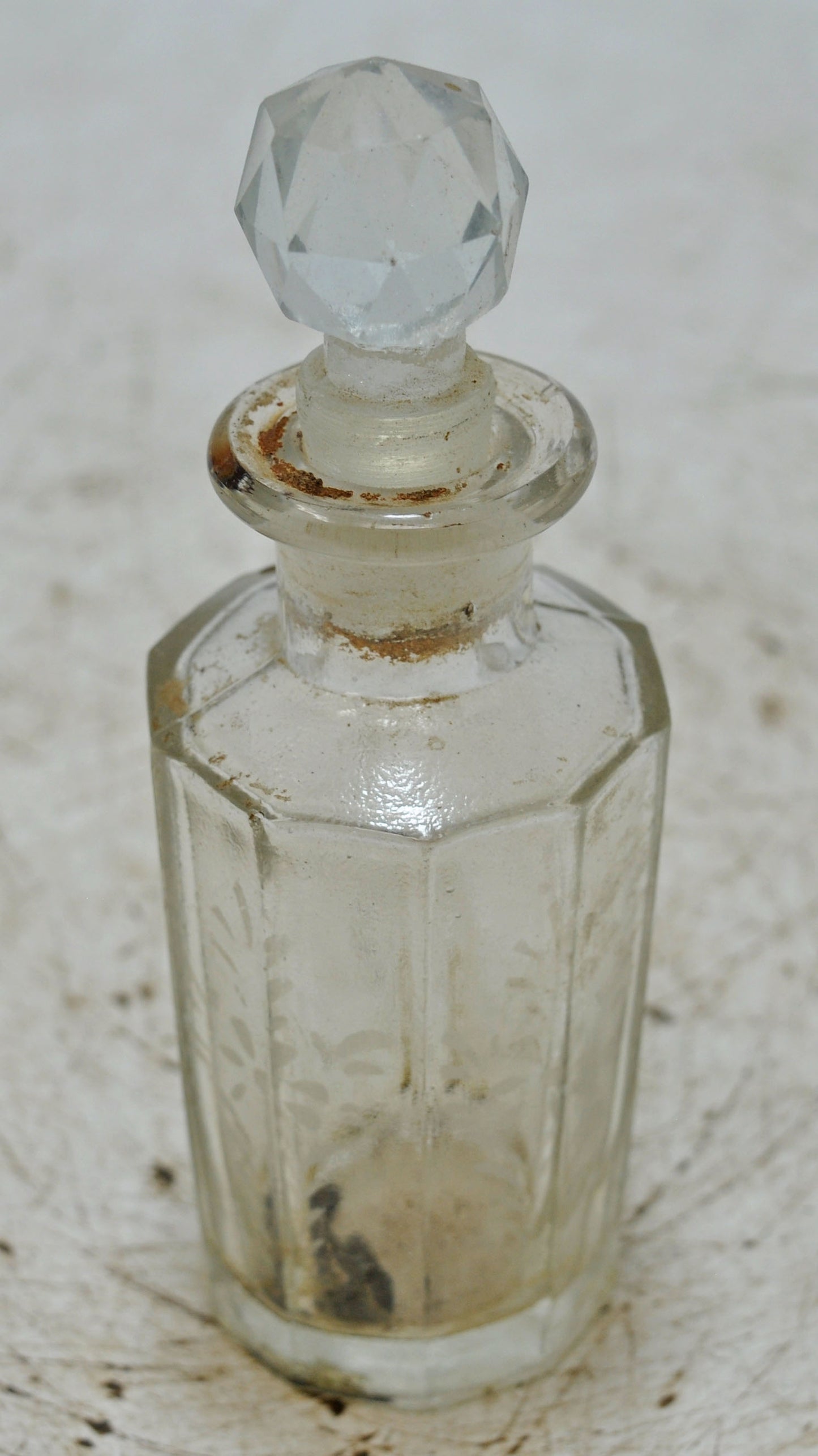 Antique Plain Glass Perfume Bottle Original Old Fine Hand Crafted