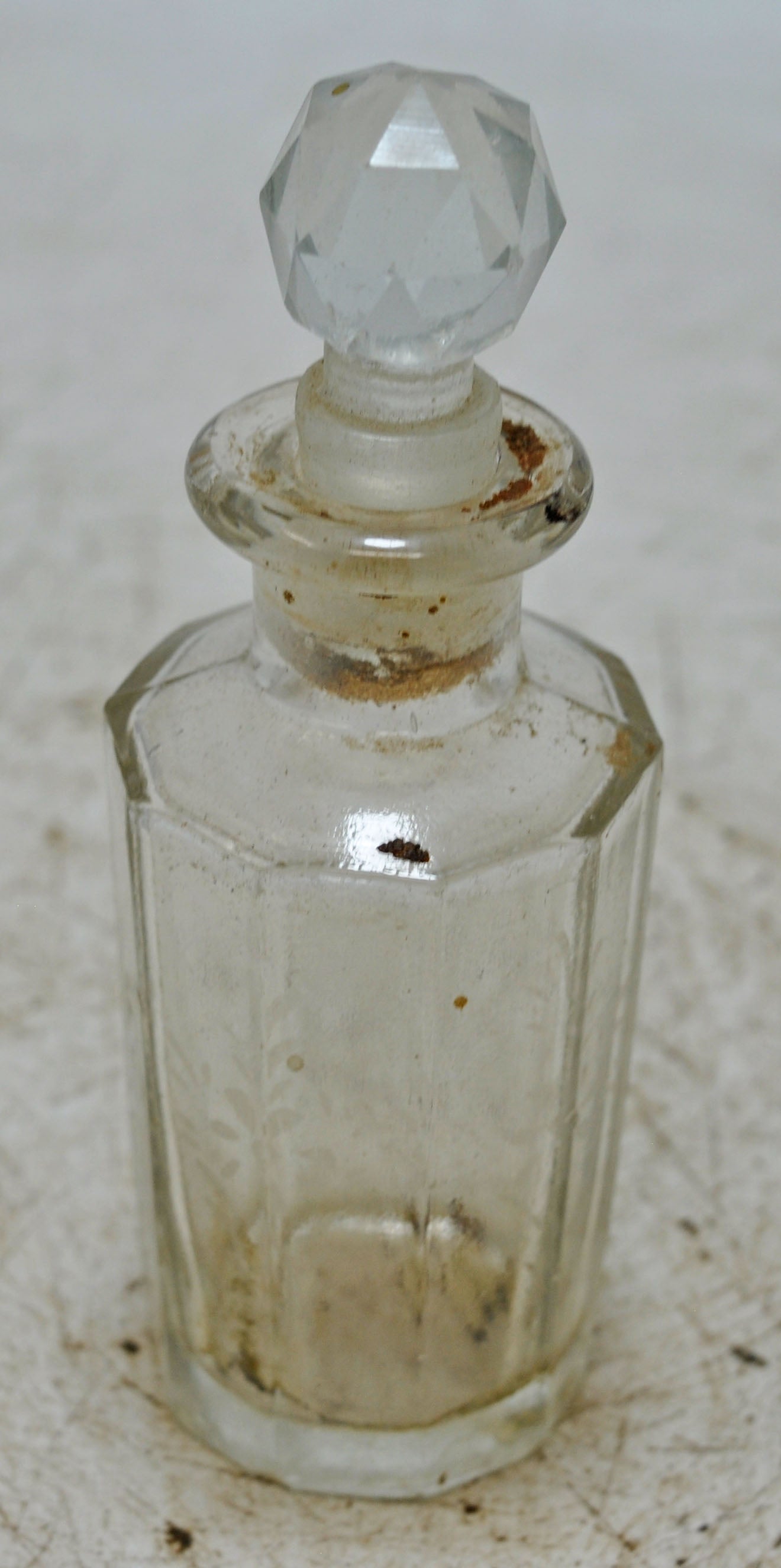 Antique Plain Glass Perfume Bottle Original Old Fine Hand Crafted
