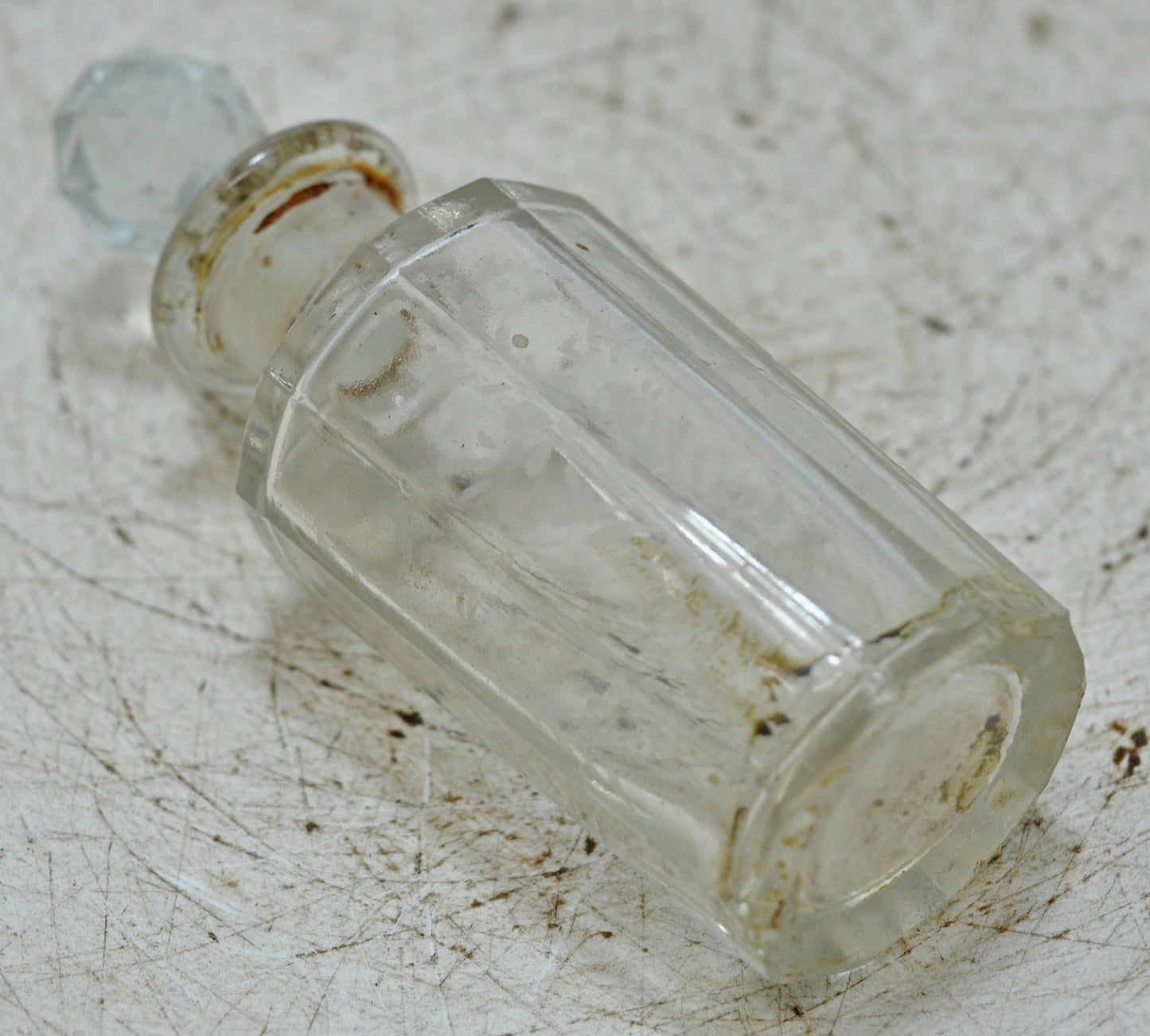 Antique Plain Glass Perfume Bottle Original Old Fine Hand Crafted