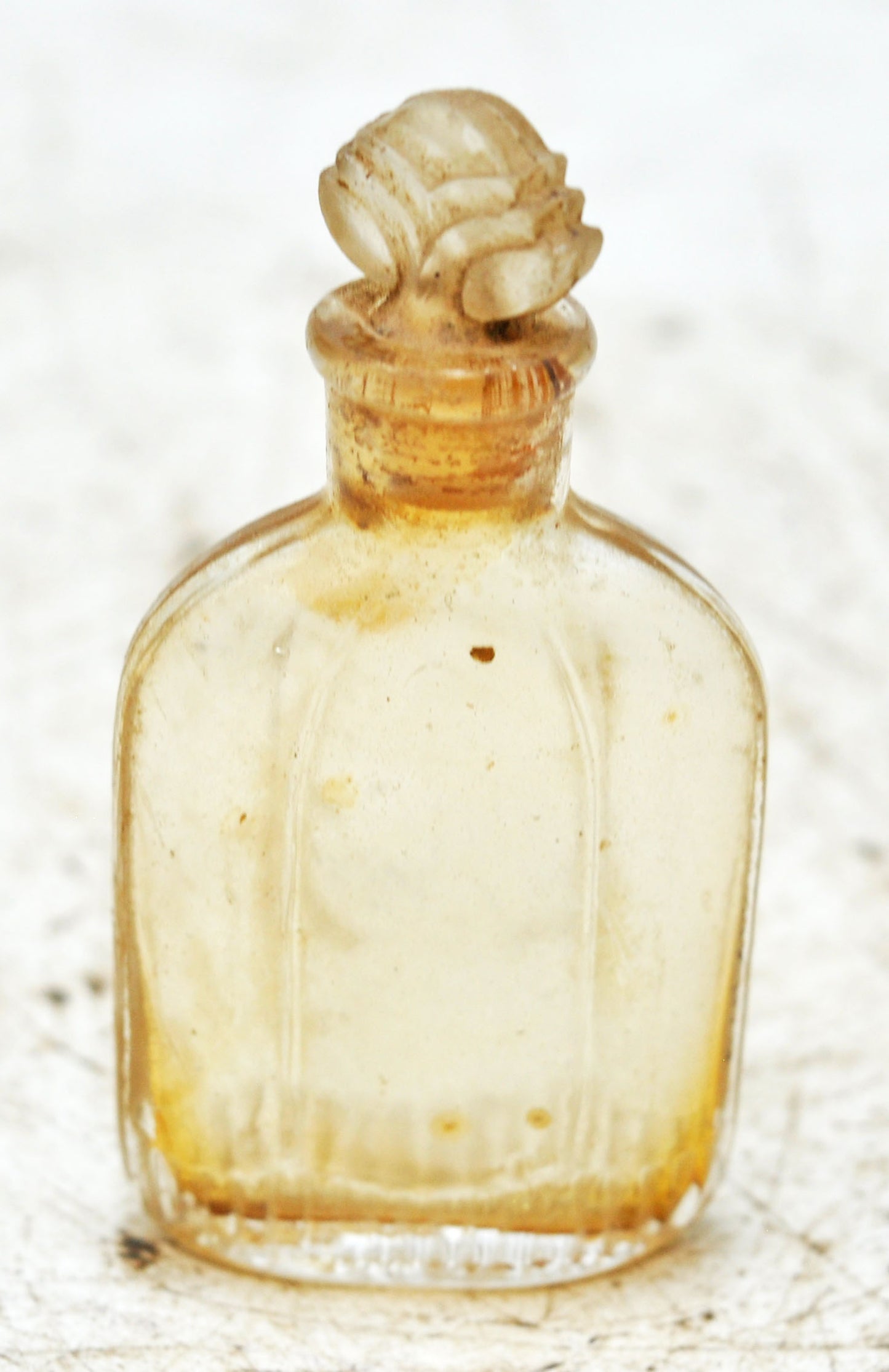 Antique Glass Small Perfume Bottle Original Old Hand Crafted