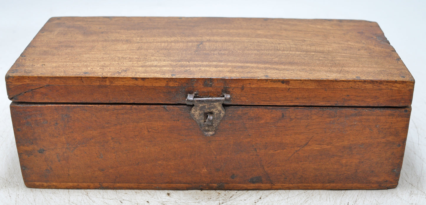 Vintage Wooden Square Storage Chest Box Original Old Hand Crafted