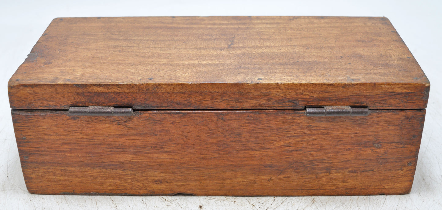 Vintage Wooden Square Storage Chest Box Original Old Hand Crafted
