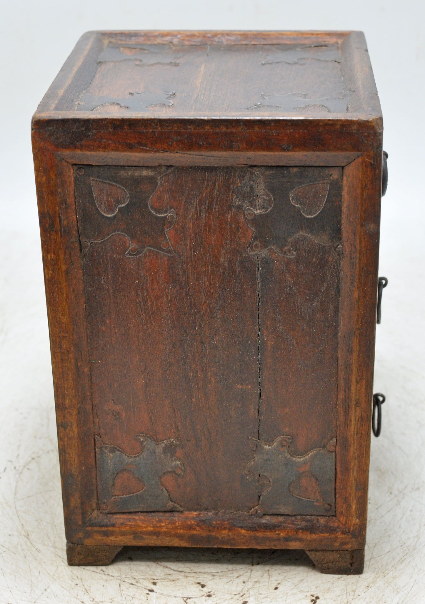 Vintage Wooden Small 3 Drawers Storage Box Original Old Hand Crafted