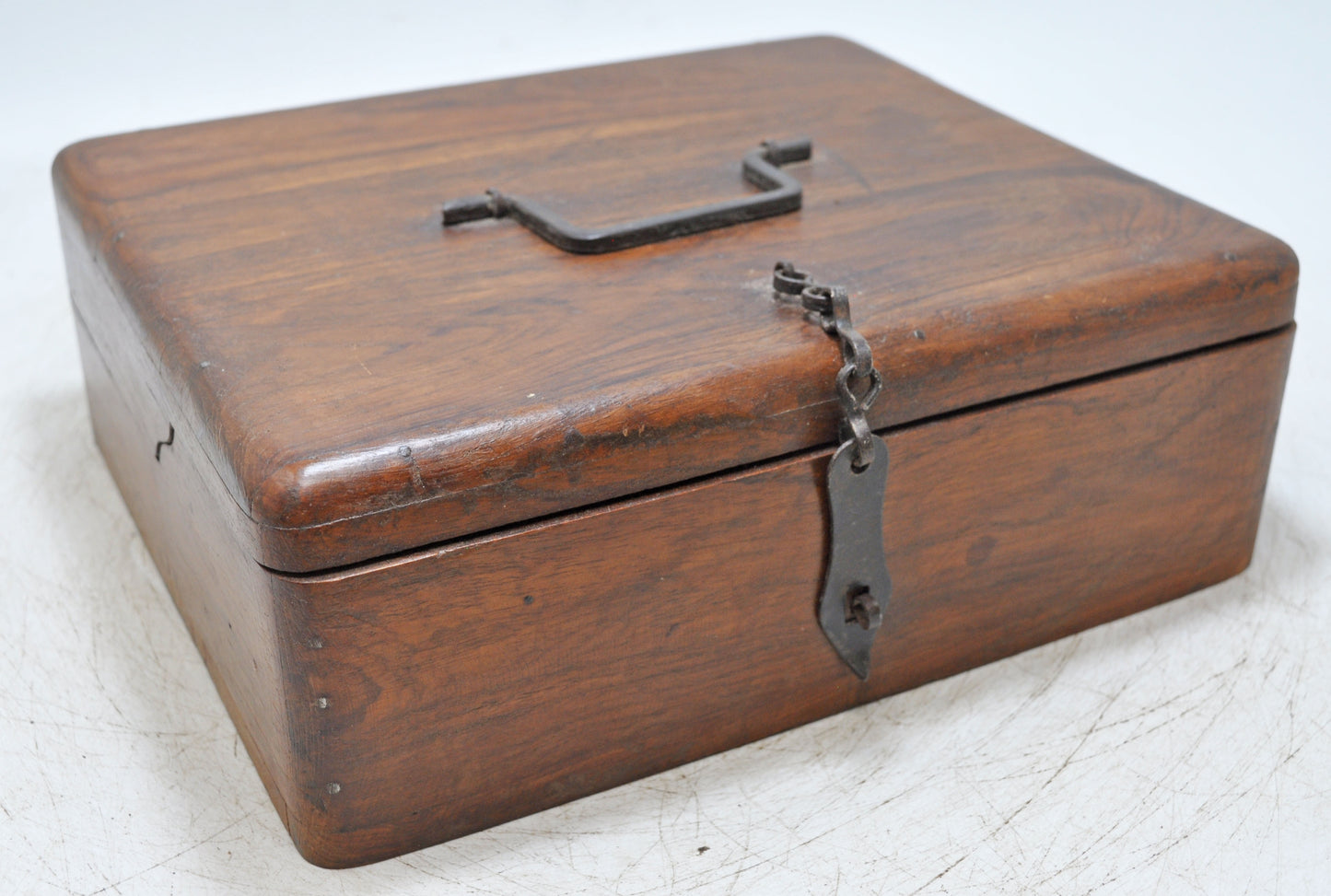 Vintage Wooden Folding Storage Box Original Old Hand Crafted