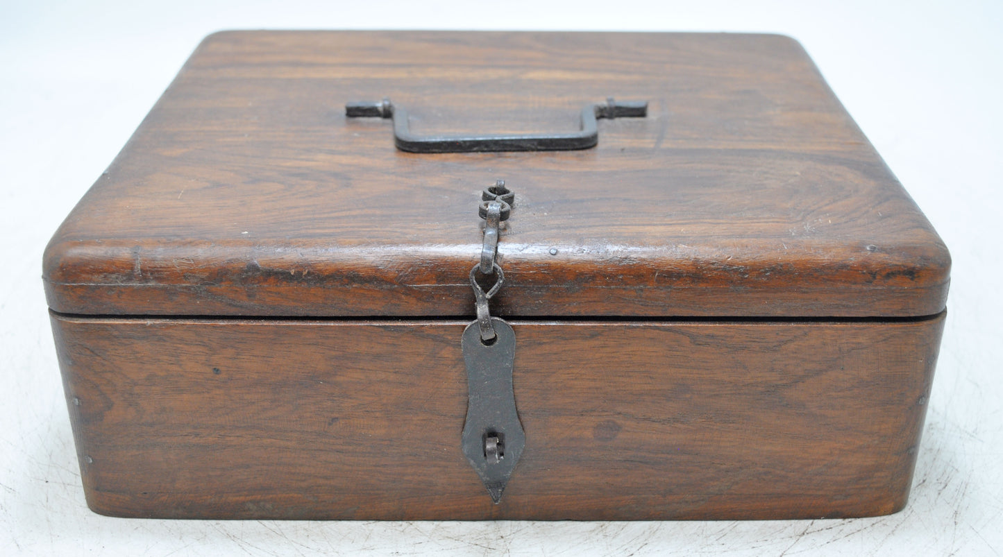 Vintage Wooden Folding Storage Box Original Old Hand Crafted