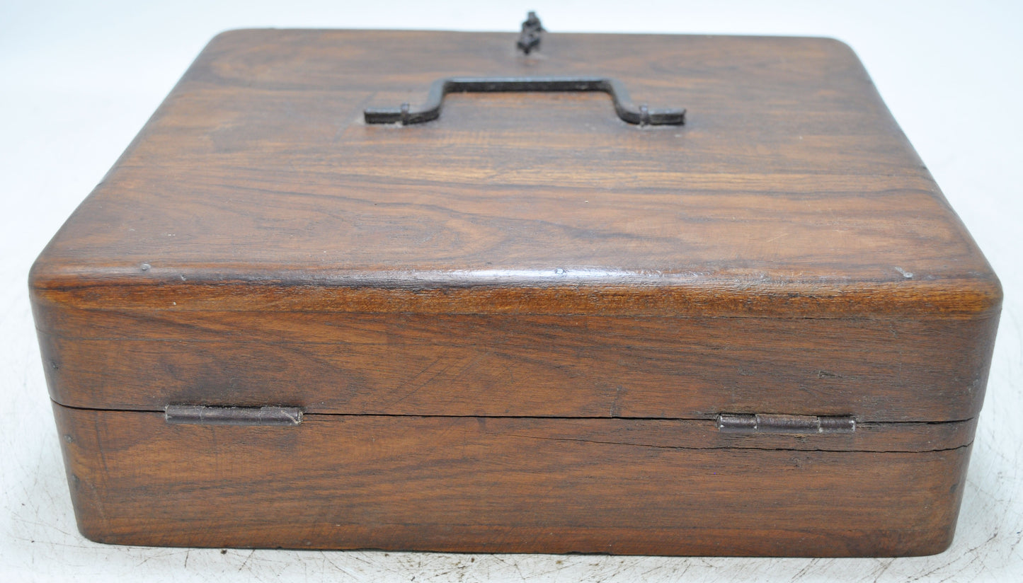 Vintage Wooden Folding Storage Box Original Old Hand Crafted