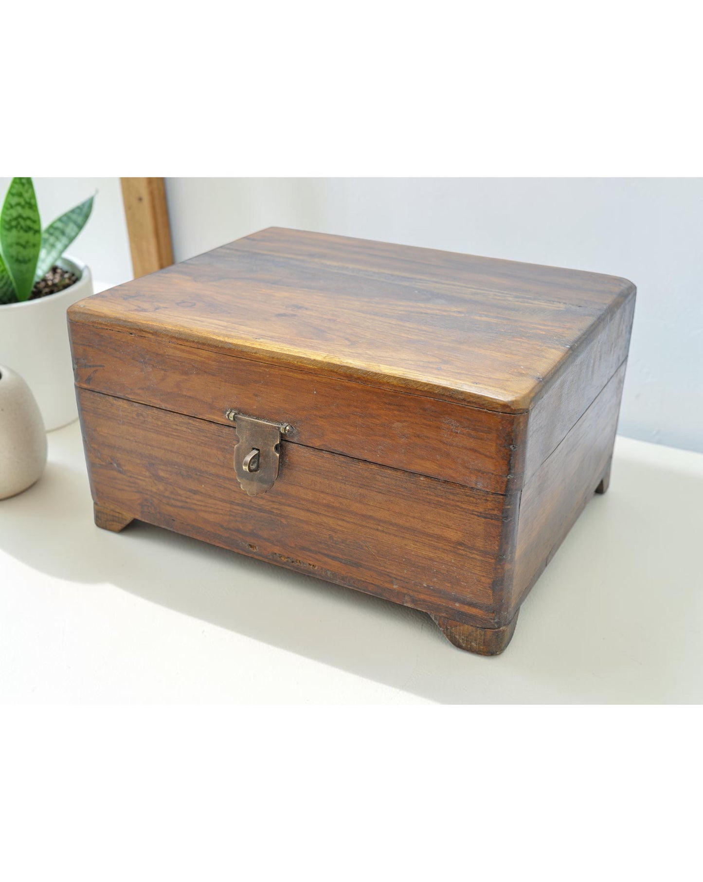 Antique Wooden Shopkeepers Cash Money Box Original Old Hand Crafted