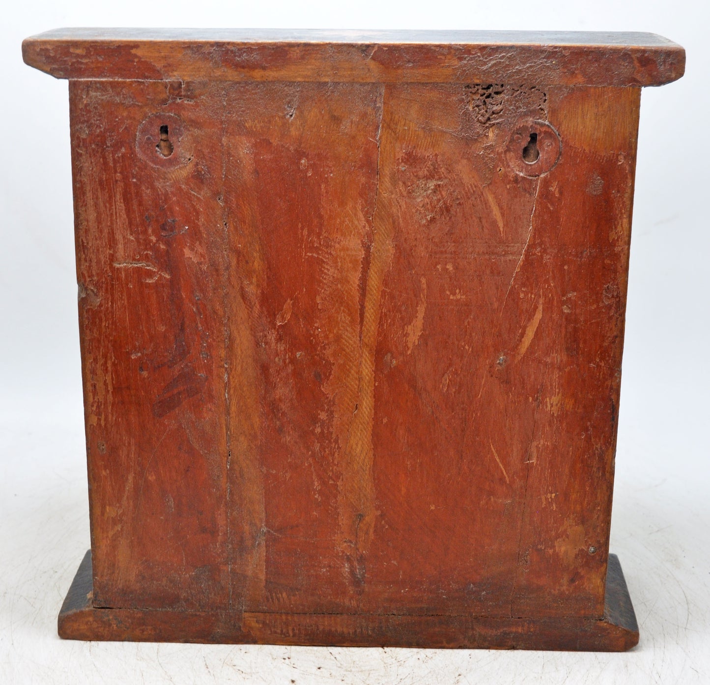 Vintage Wooden Wall Hanging Small Cabinet Box Original Old Hand Crafted Painted