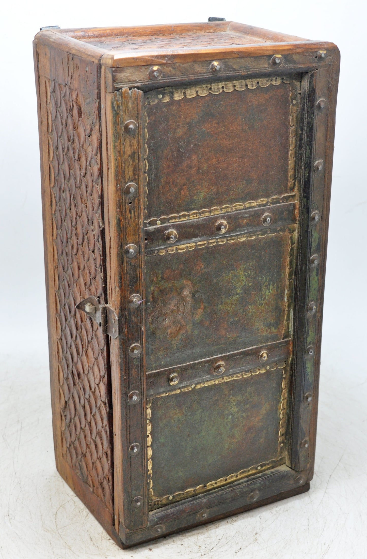 Vintage Wooden Wall Hanging Storage Cabinet Box Original Old Hand Crafted