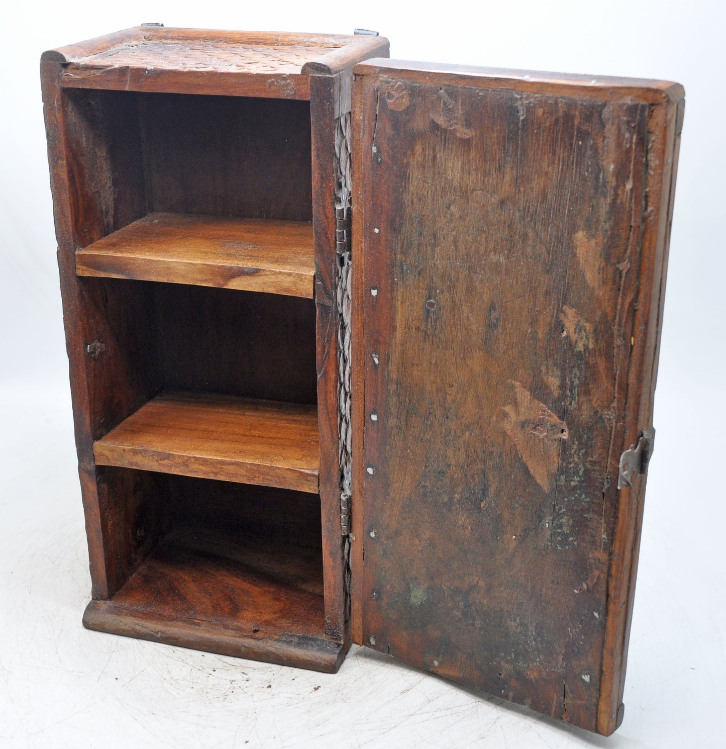 Vintage Wooden Wall Hanging Storage Cabinet Box Original Old Hand Crafted