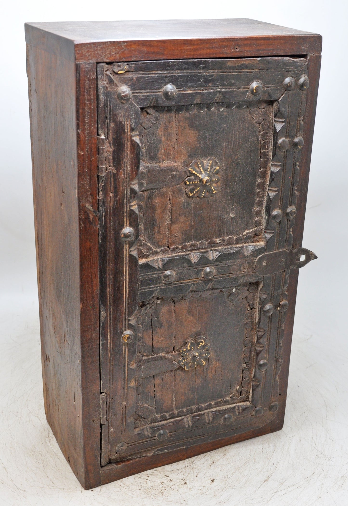 Vintage Wooden Wall Hanging Storage Cabinet Box Original Old Hand Crafted