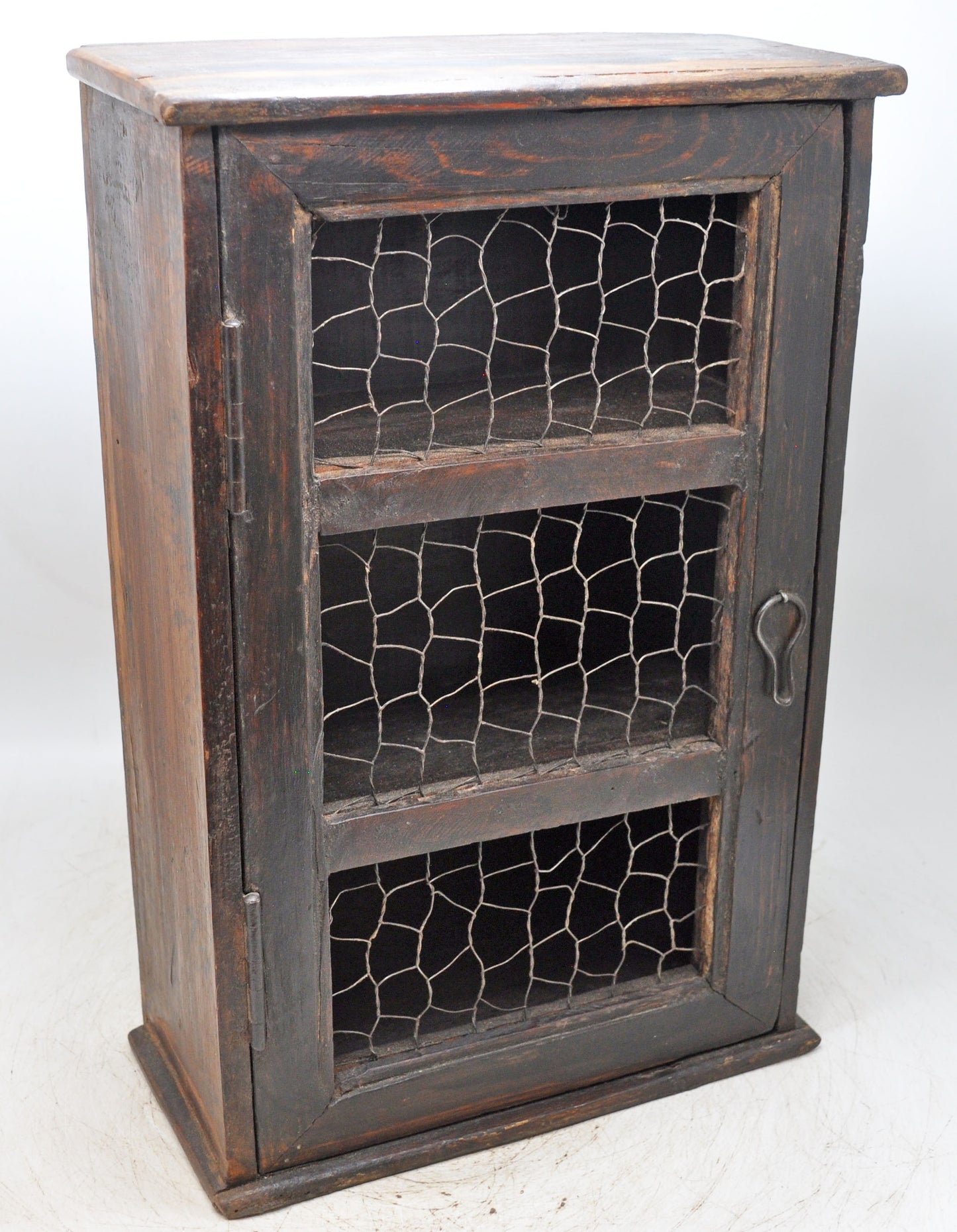 Vintage Wooden Wall Hanging Storage Cabinet Box Original Old Hand Crafted