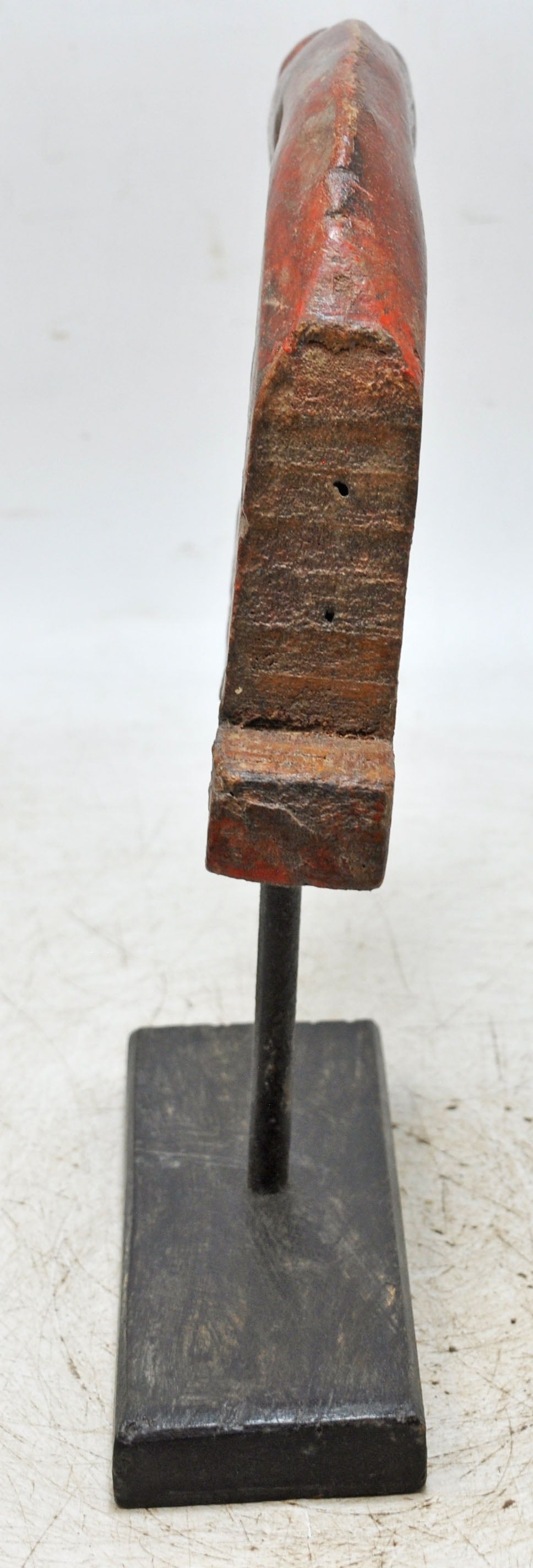 Antique Wooden Horse Head Figurine Original Old Hand Carved