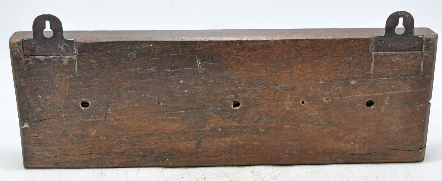 Vintage Wooden Wall 3 Hook Hanger Hardware Original Old Hand Carved