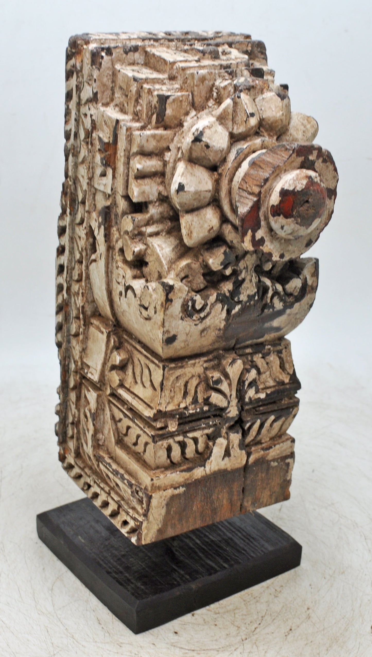 Antique Wooden Carving Bracket Block on Stand Original Old Fine Hand Carved
