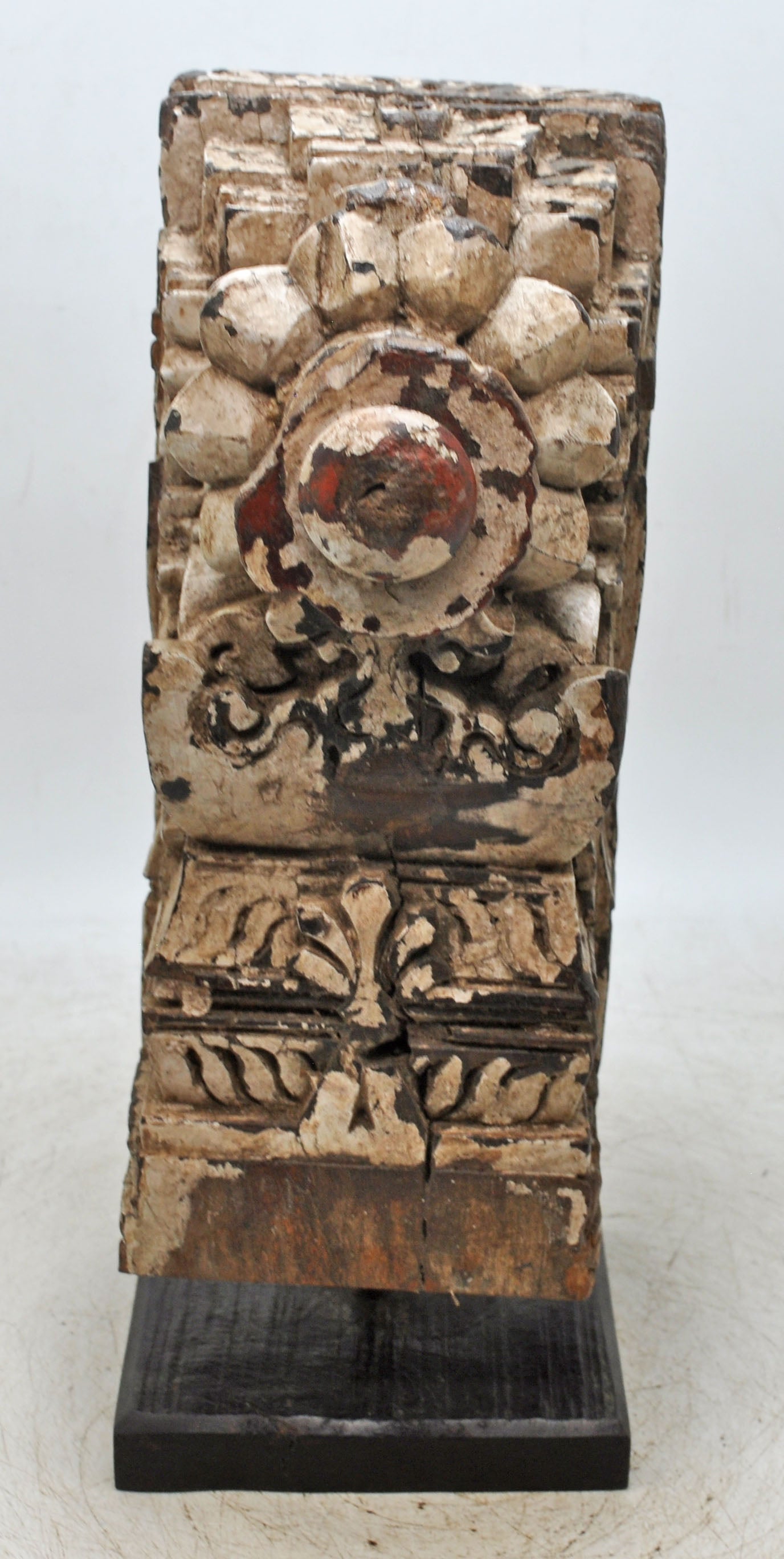 Antique Wooden Carving Bracket Block on Stand Original Old Fine Hand Carved