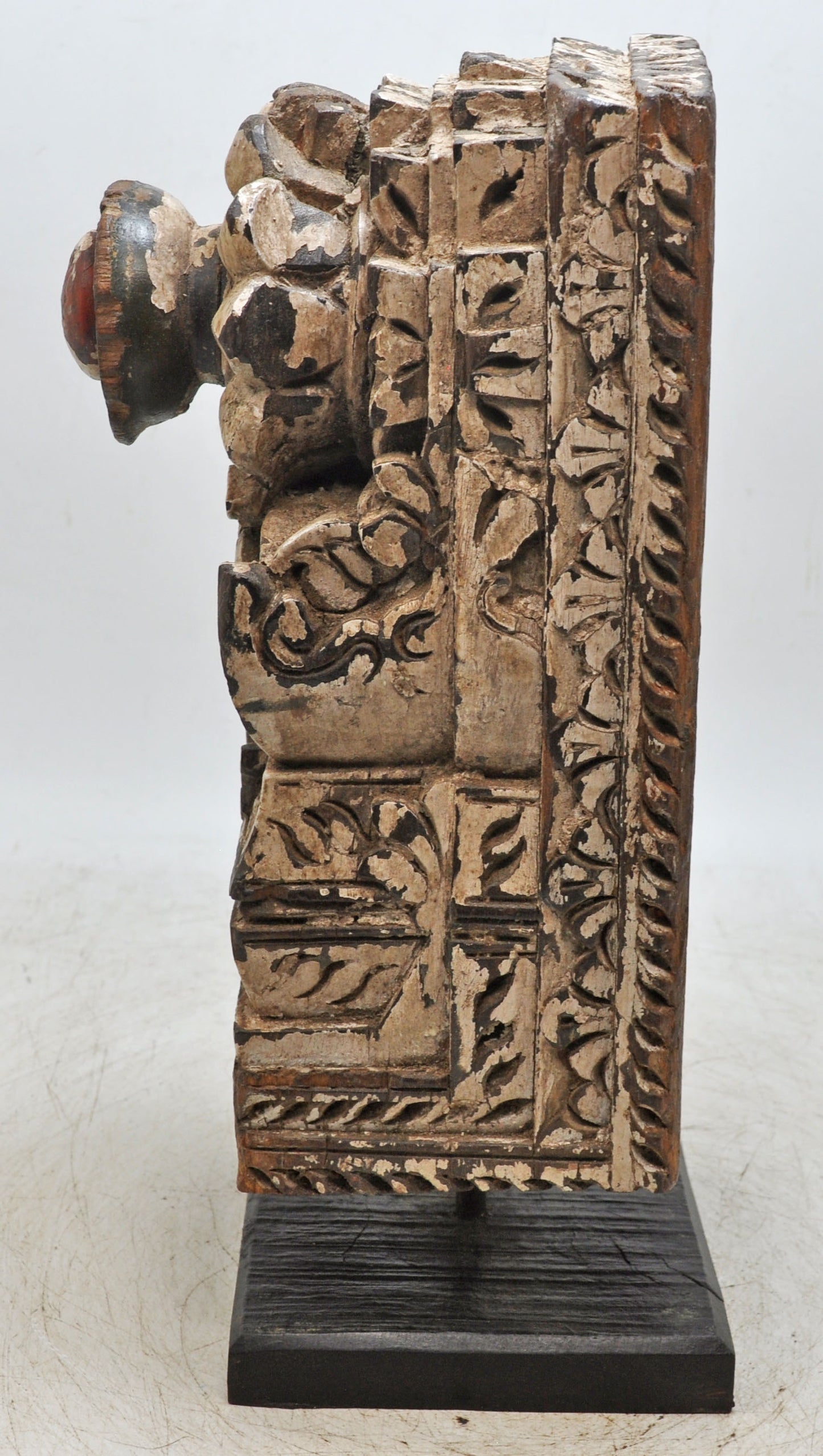 Antique Wooden Carving Bracket Block on Stand Original Old Fine Hand Carved