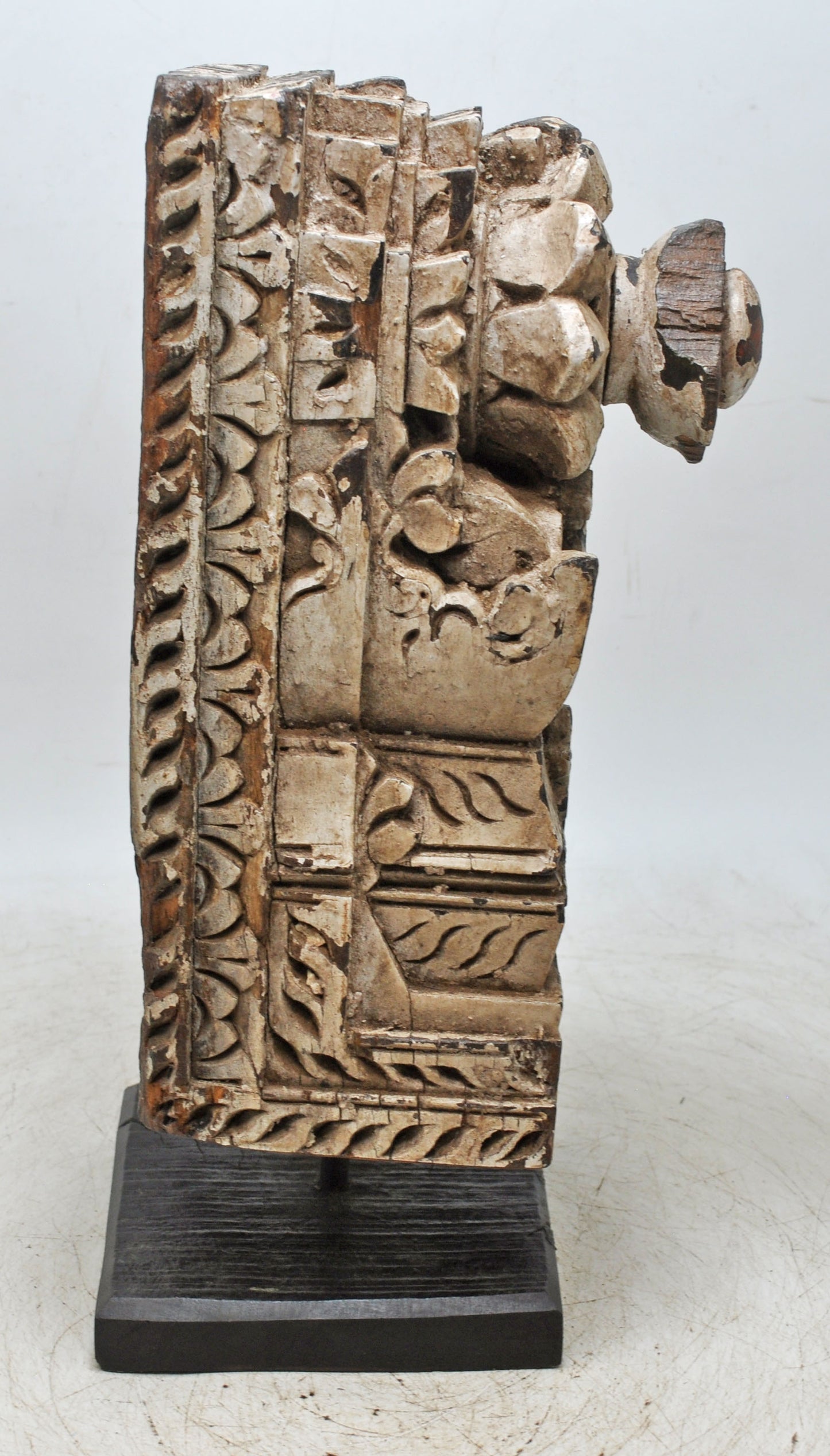 Antique Wooden Carving Bracket Block on Stand Original Old Fine Hand Carved