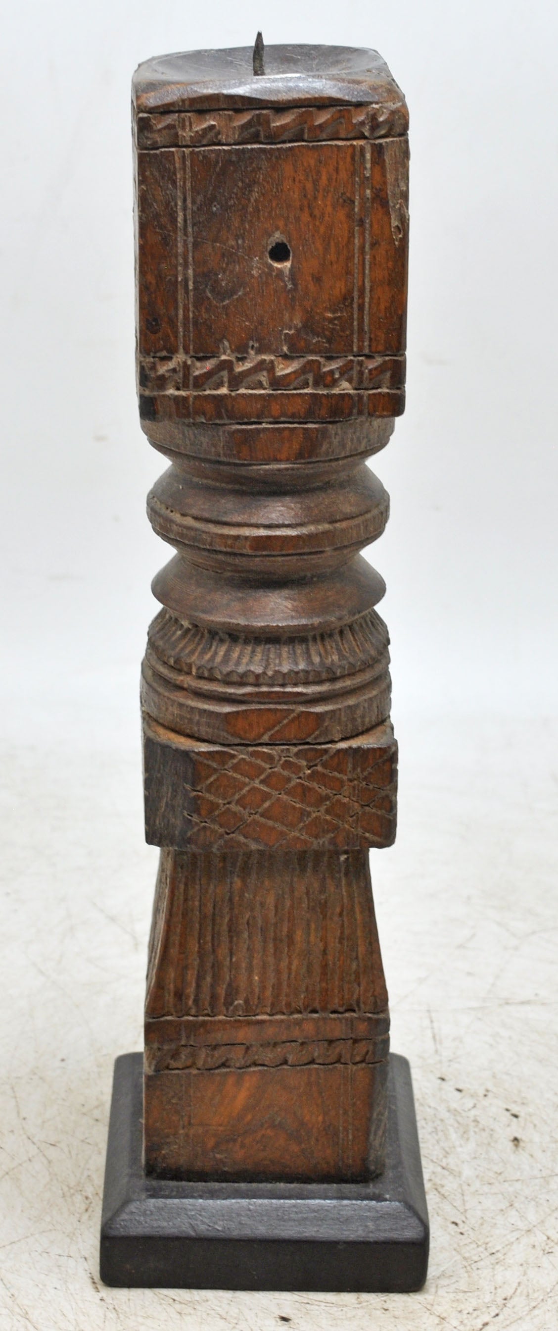 Antique Wooden Paga Candle Holder Stand Original Old Hand Carved