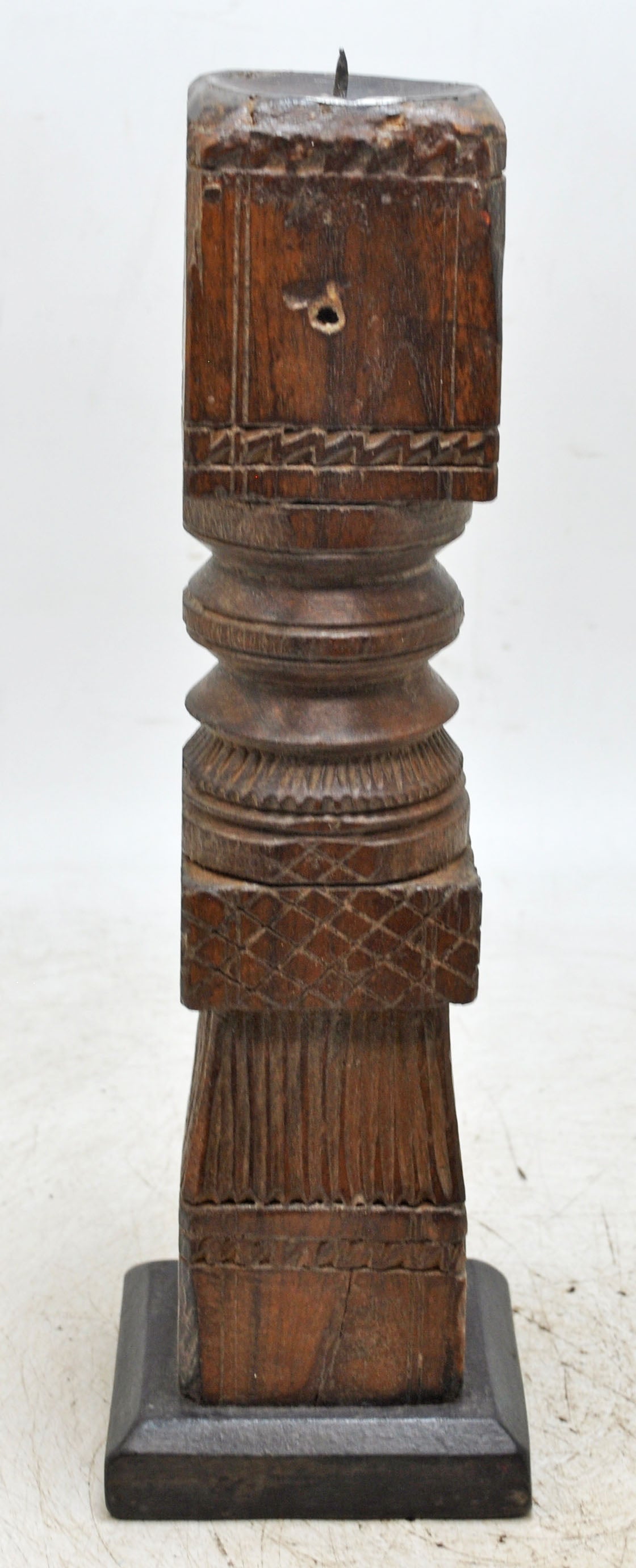 Antique Wooden Paga Candle Holder Stand Original Old Hand Carved