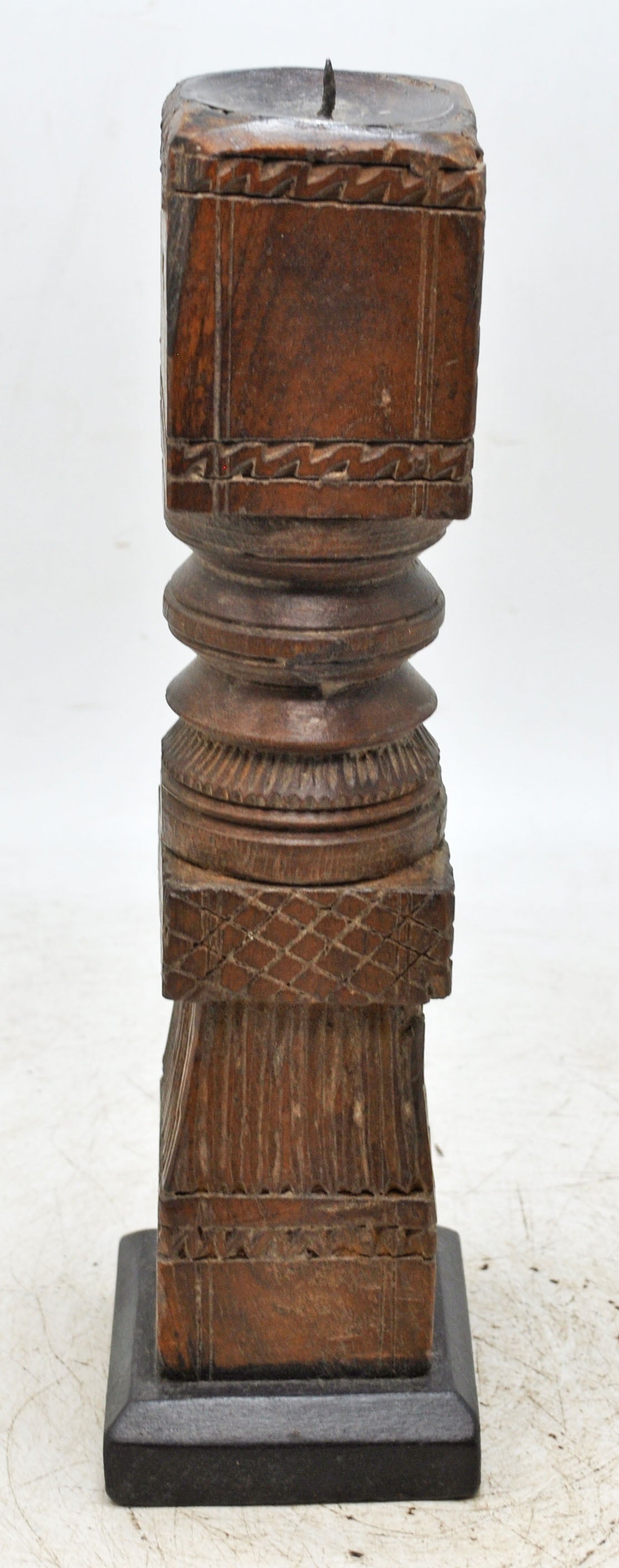 Antique Wooden Paga Candle Holder Stand Original Old Hand Carved