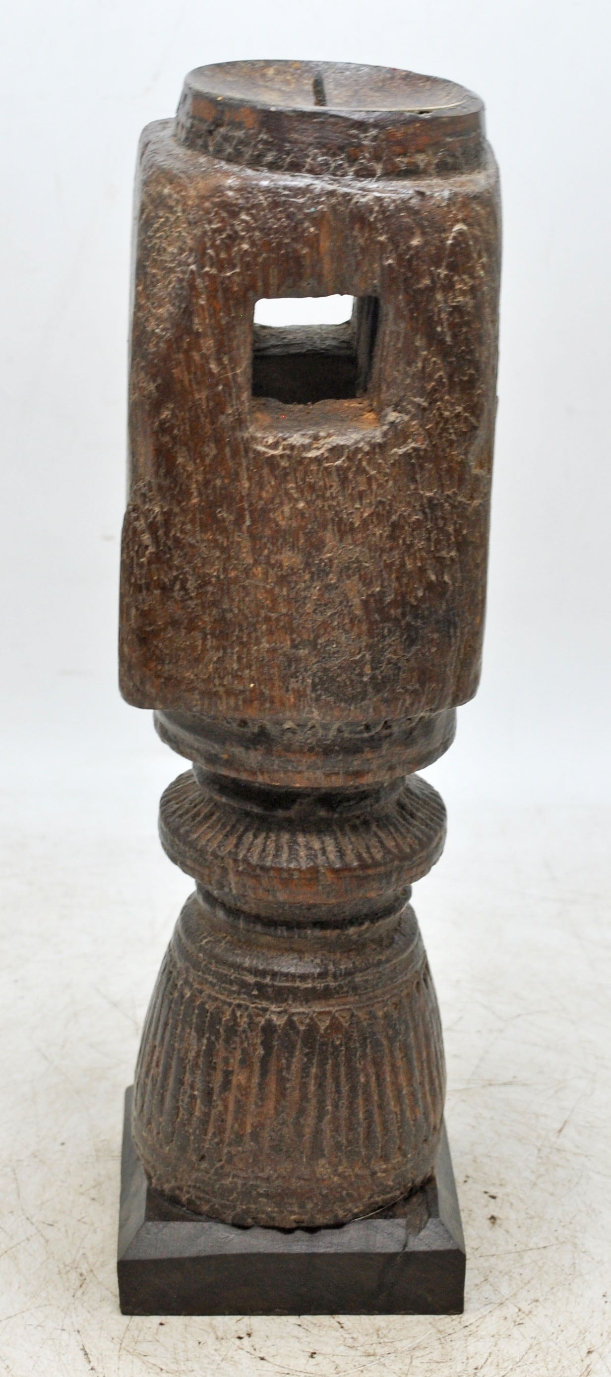 Antique Wooden Paga Candle Holder Stand Original Old Hand Carved