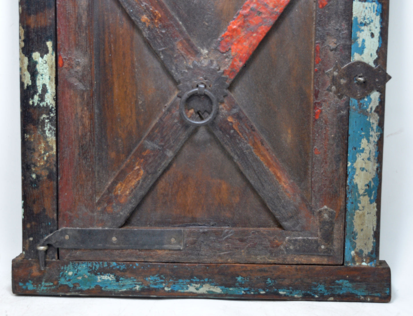 Antique Wooden Wall Décor Window Panel Frame Original Old Hand Crafted