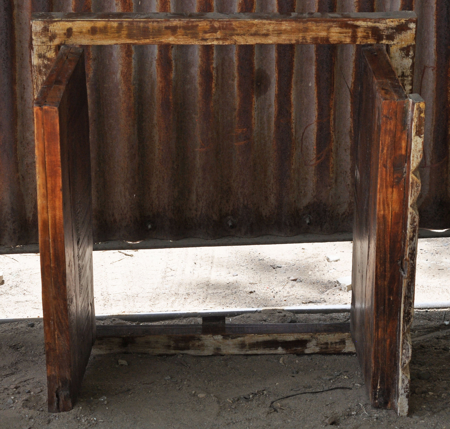 Antique Wooden Wall Décor Window Panel Frame Original Old Fine Squares Design