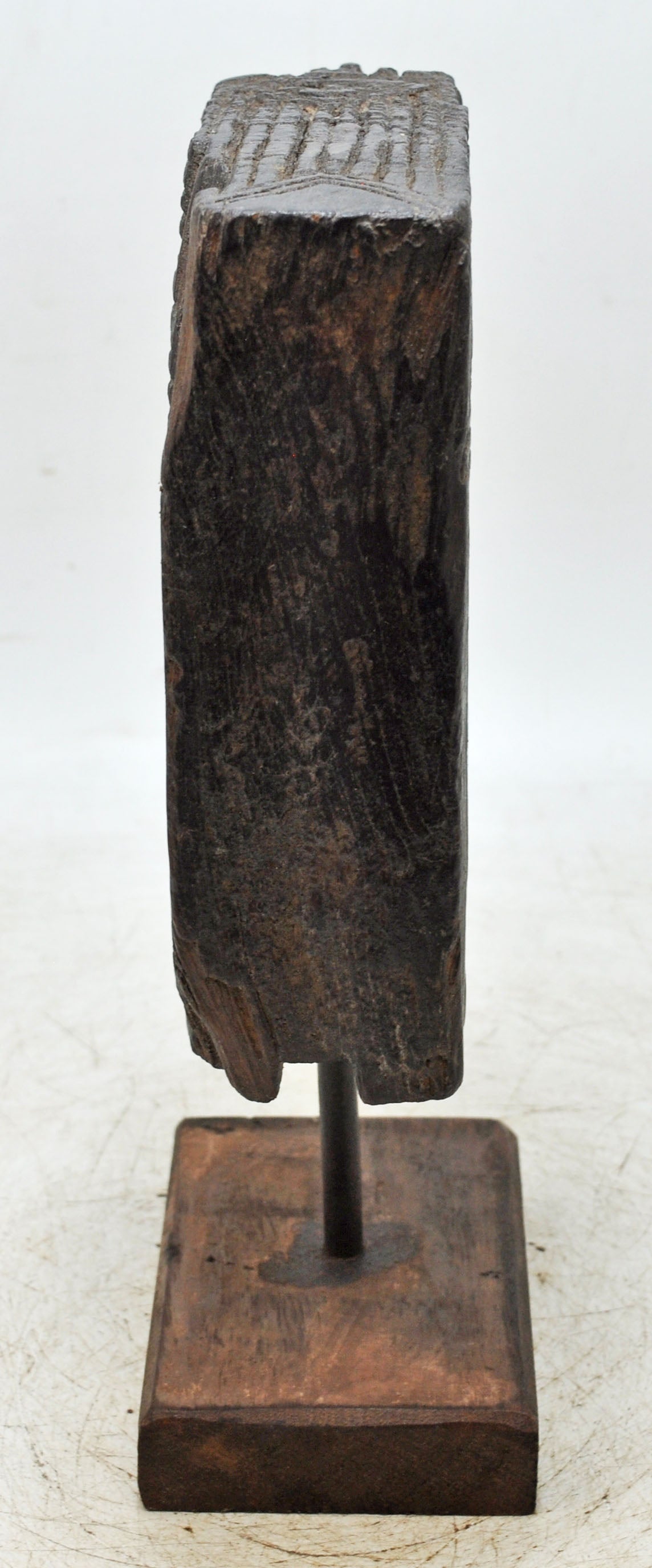 Antique Wooden Bracket Carving on Stand Original Old Hand Carved