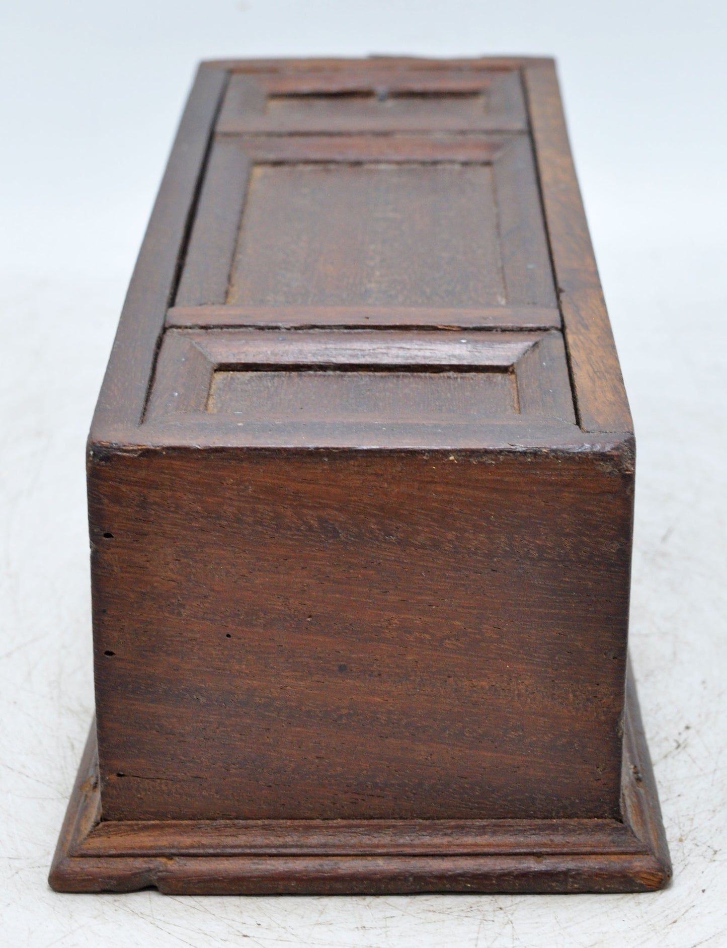 Antique Wooden Long Storage Box Original Old Hand Crafted Sliding Top