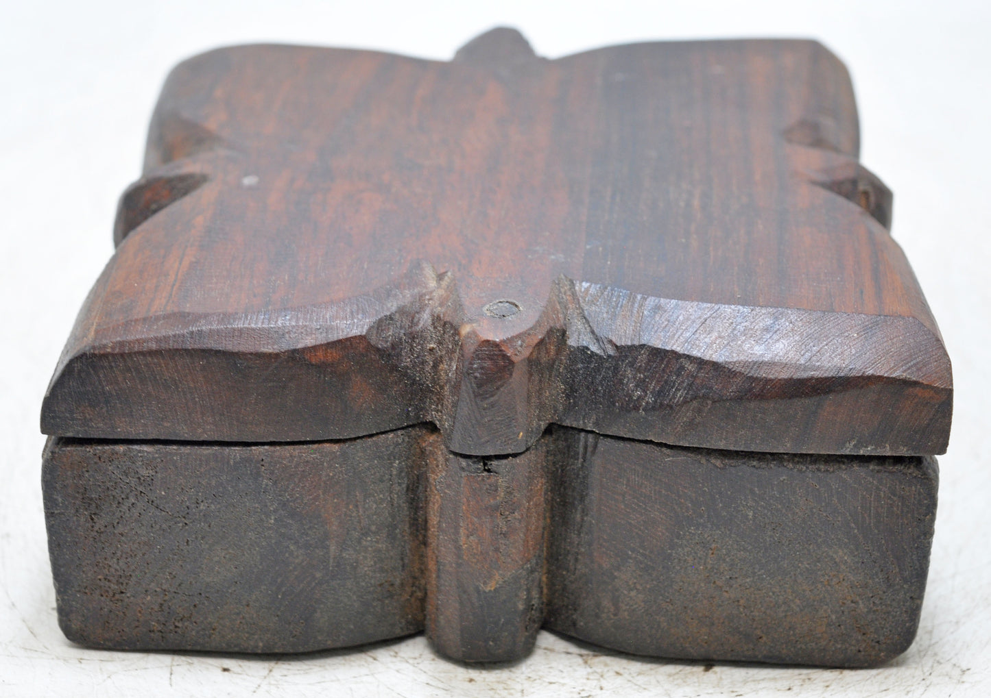 Antique Wooden Kitchenware Spice Box Original Old Hand Carved