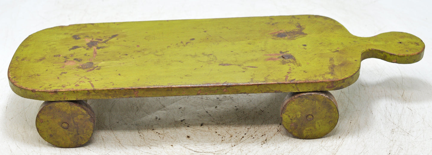 Vintage Wooden Service Tray on Wheels Original Old Hand Crafted