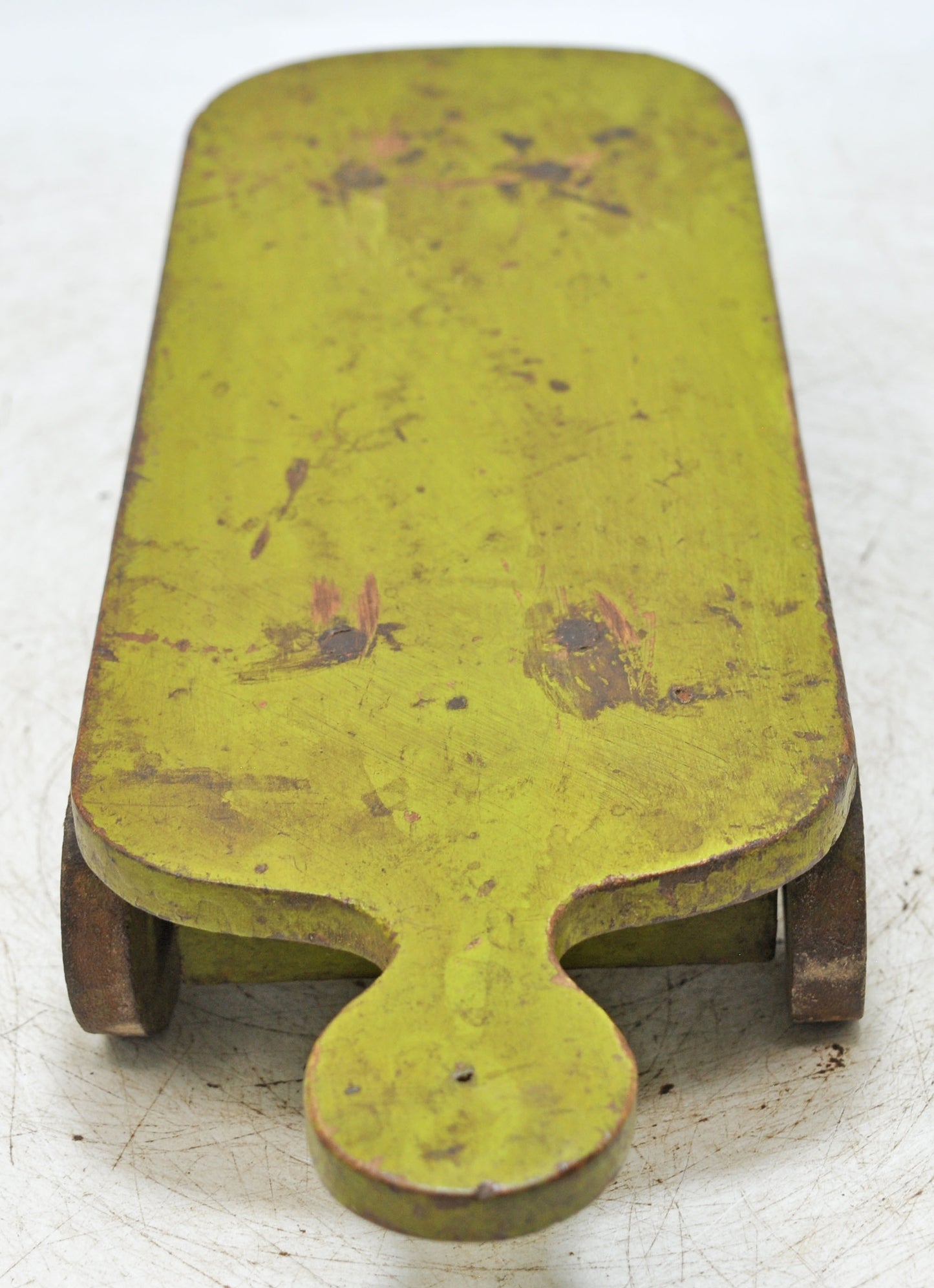 Vintage Wooden Service Tray on Wheels Original Old Hand Crafted