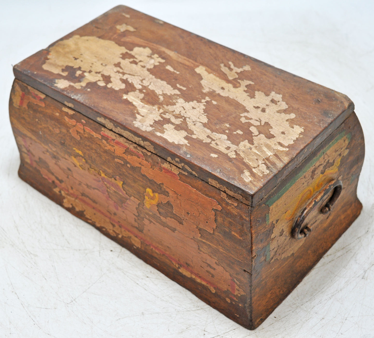 Vintage Wooden Long Planter Basket Original Old Hand Crafted Rustic Painted