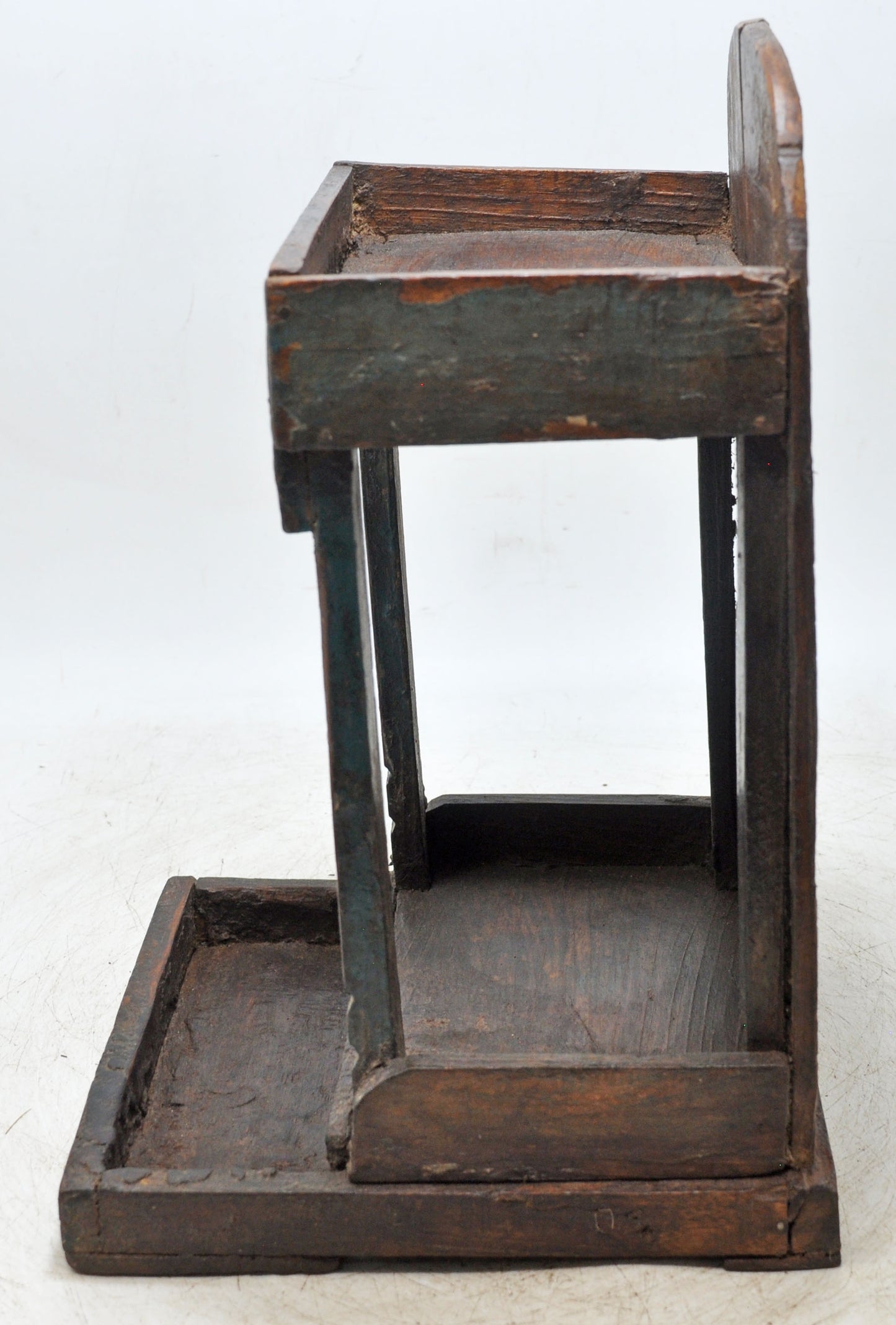 Antique Wooden Puja Worship Temple Pedestal Original Old Hand Crafted