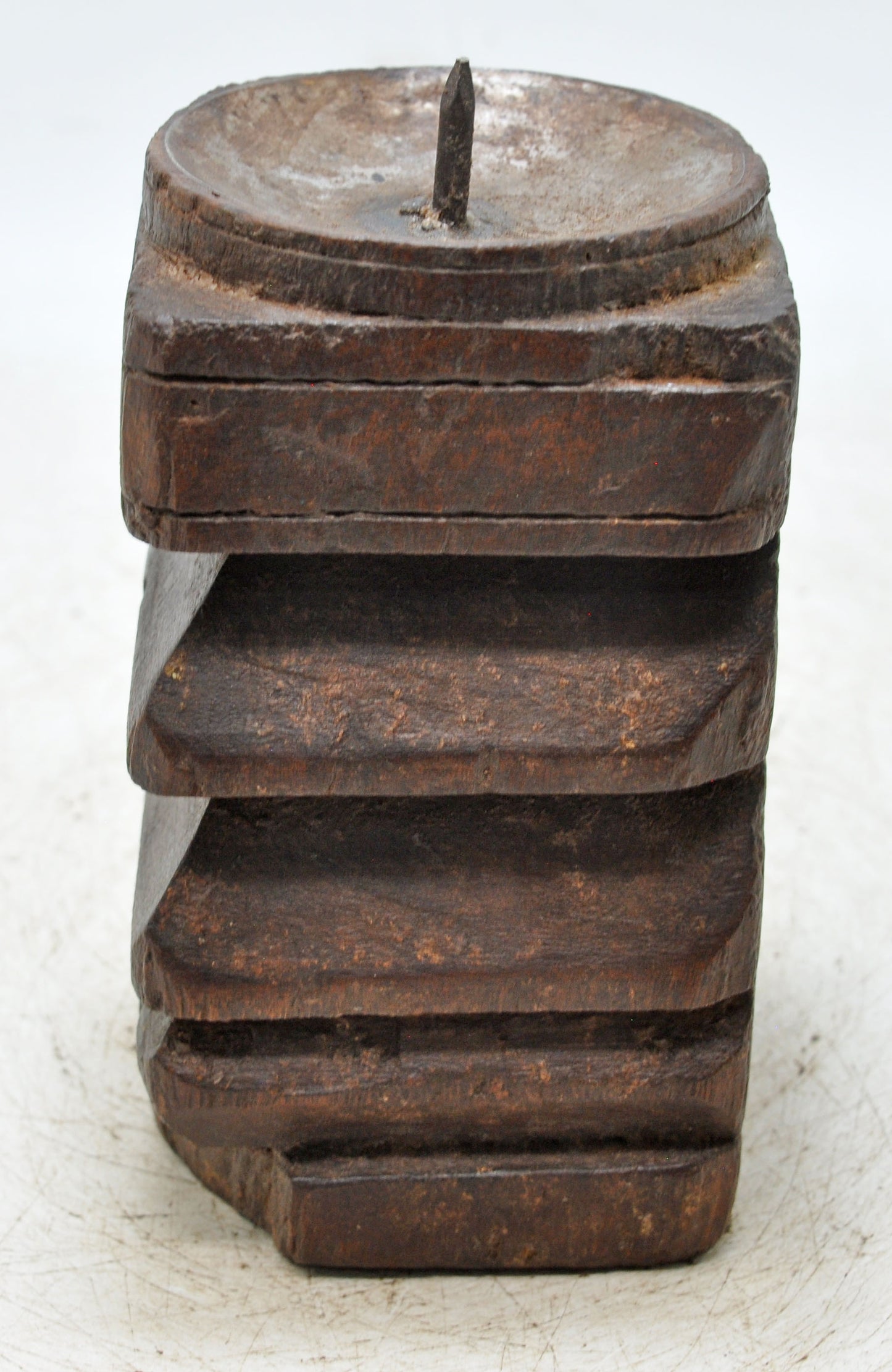 Antique Wooden Paga Candle Holder Stand Original Old Hand Carved
