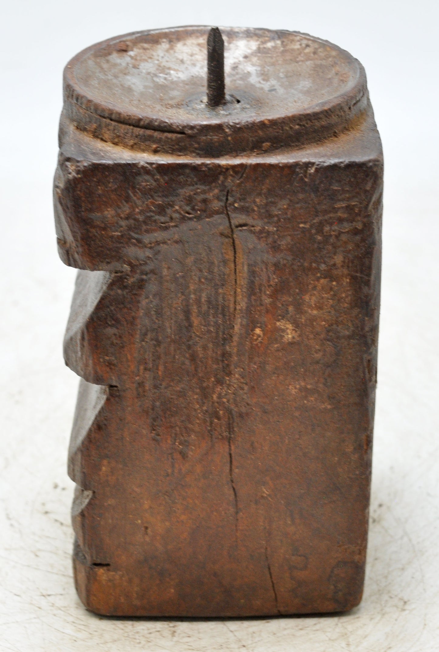 Antique Wooden Paga Candle Holder Stand Original Old Hand Carved