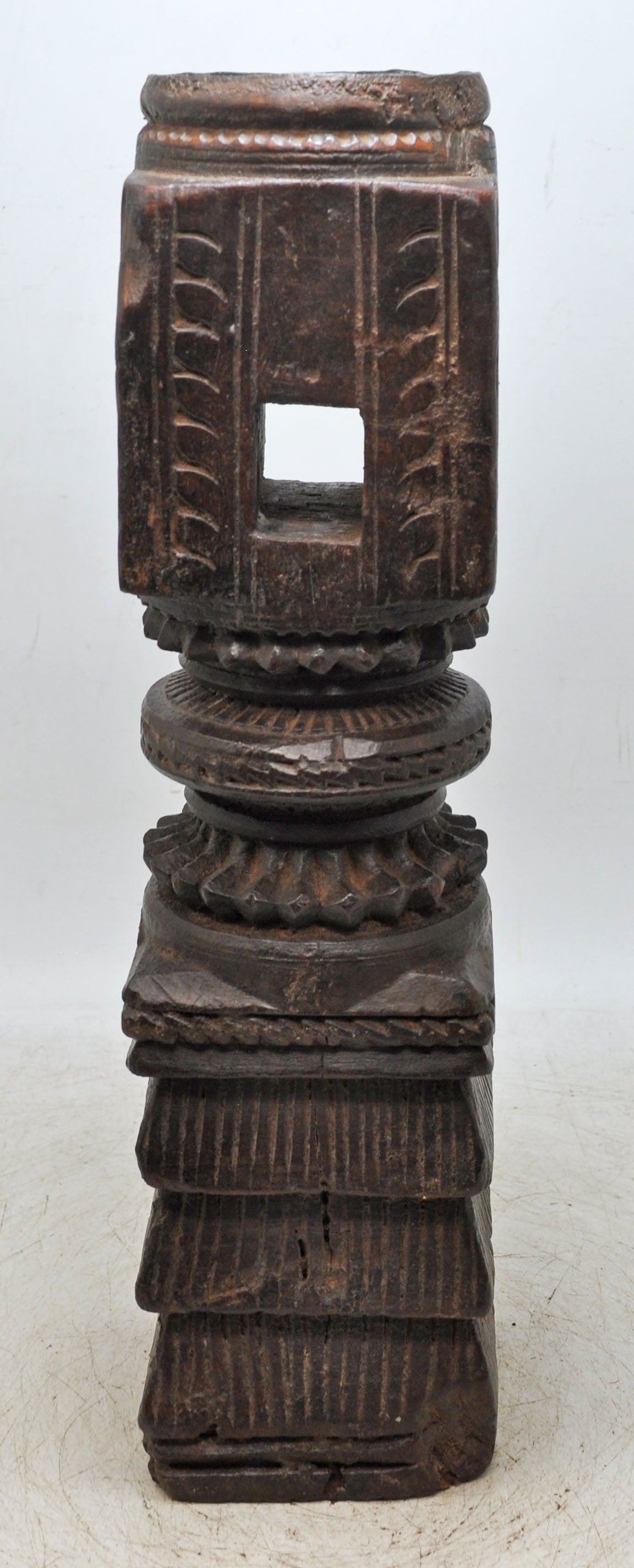 Antique Wooden Paga Candle Holder Stand Original Old Very Fine Hand Carved