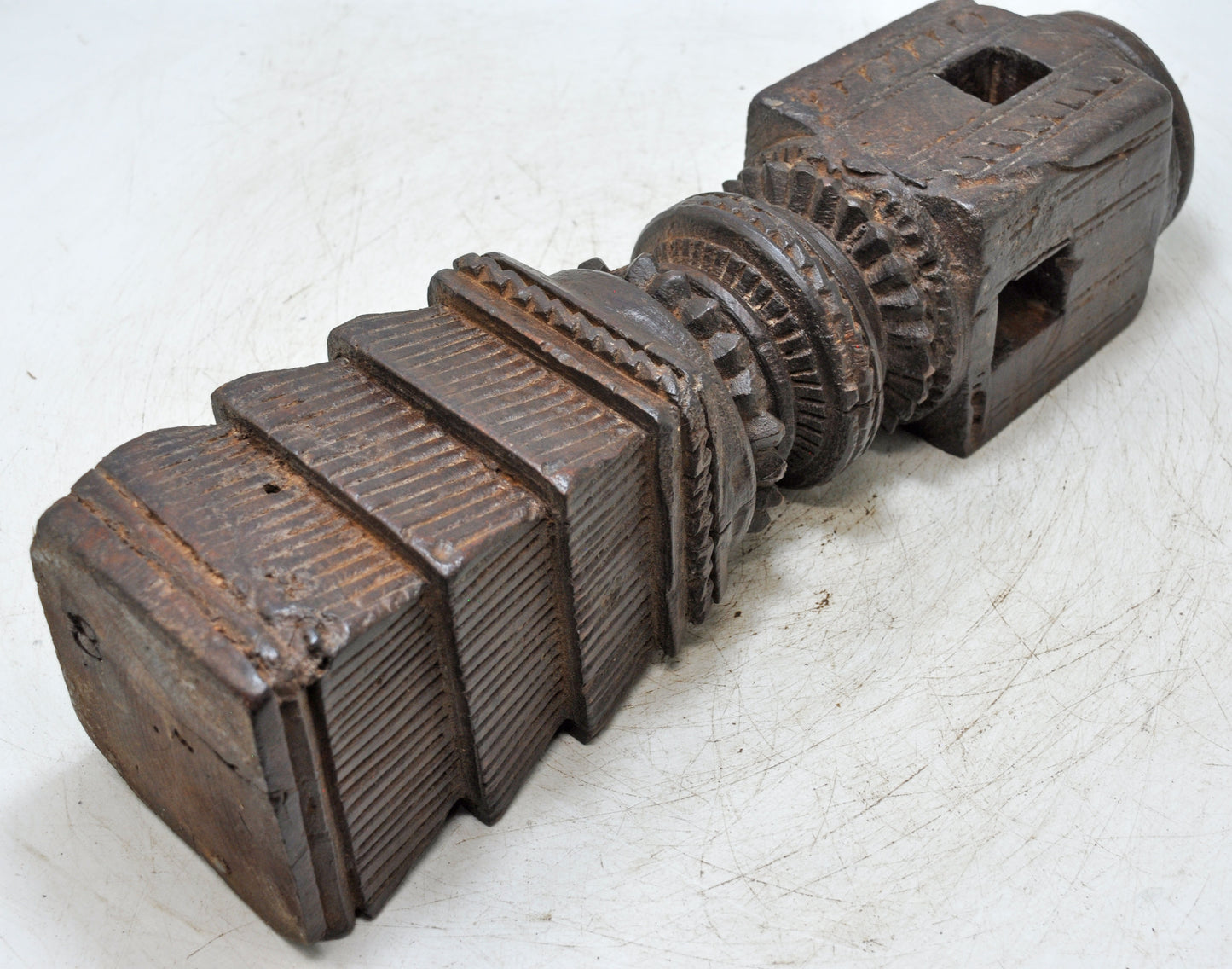 Antique Wooden Paga Candle Holder Stand Original Old Very Fine Hand Carved