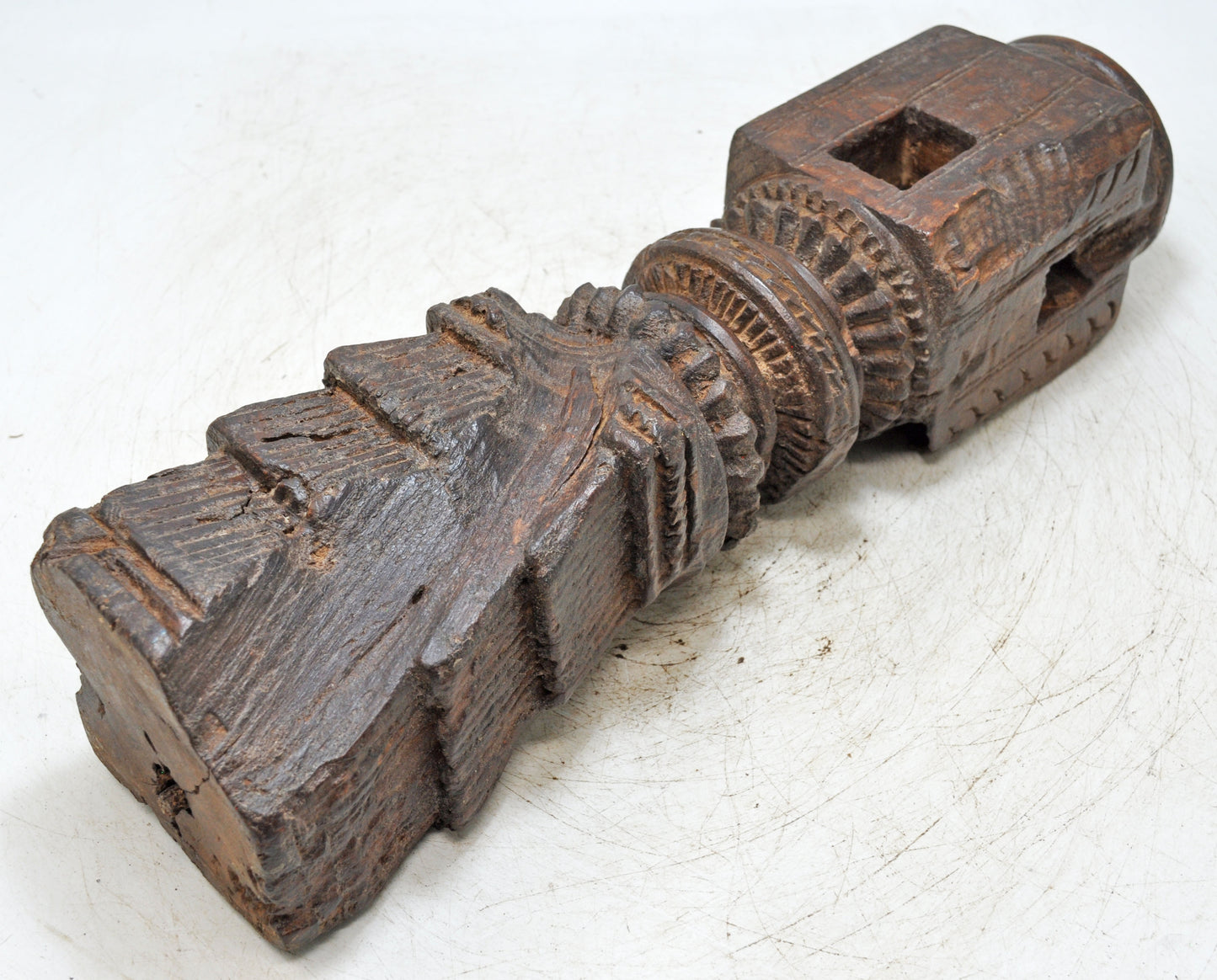 Antique Wooden Paga Candle Holder Stand Original Old Very Fine Hand Carved