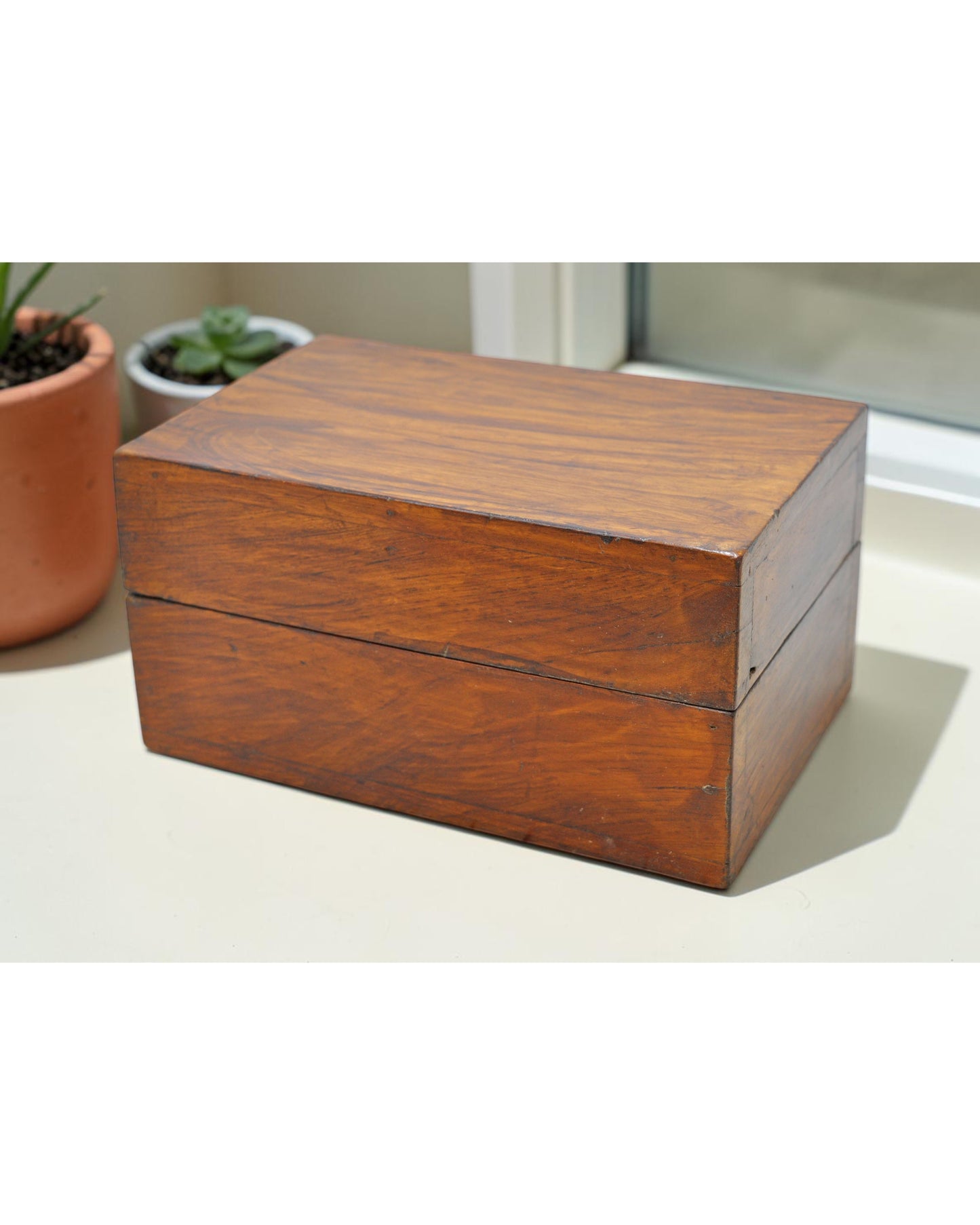 Vintage Wooden Small Storage Box Original Old Hand Crafted