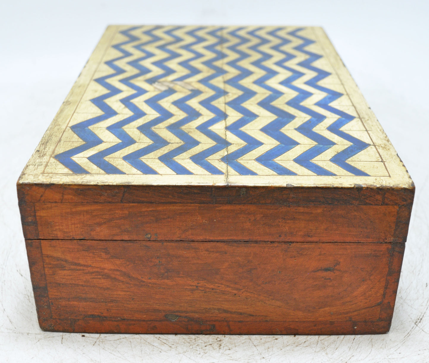 Vintage Wooden Storage Box Original Old Hand Crafted Painted