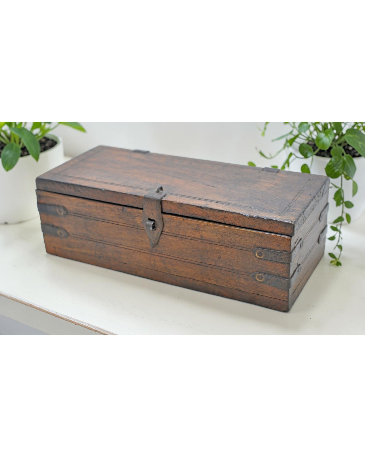 Vintage Wooden Pencil Stationary Box Original Old Hand Crafted
